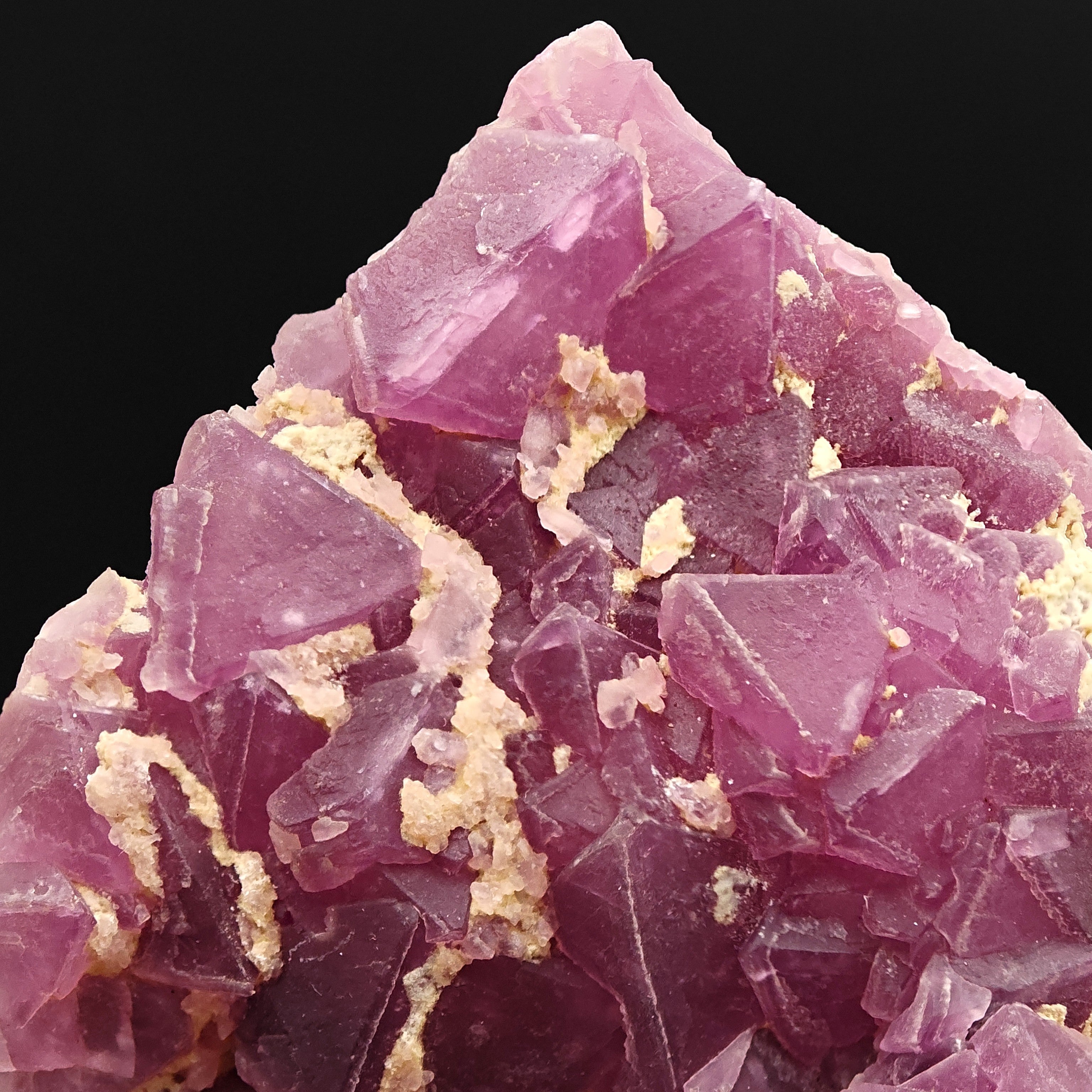 FLUORITE – Intense Purple Octahedral Crystals, Navidad Mine, Durango, Mexico