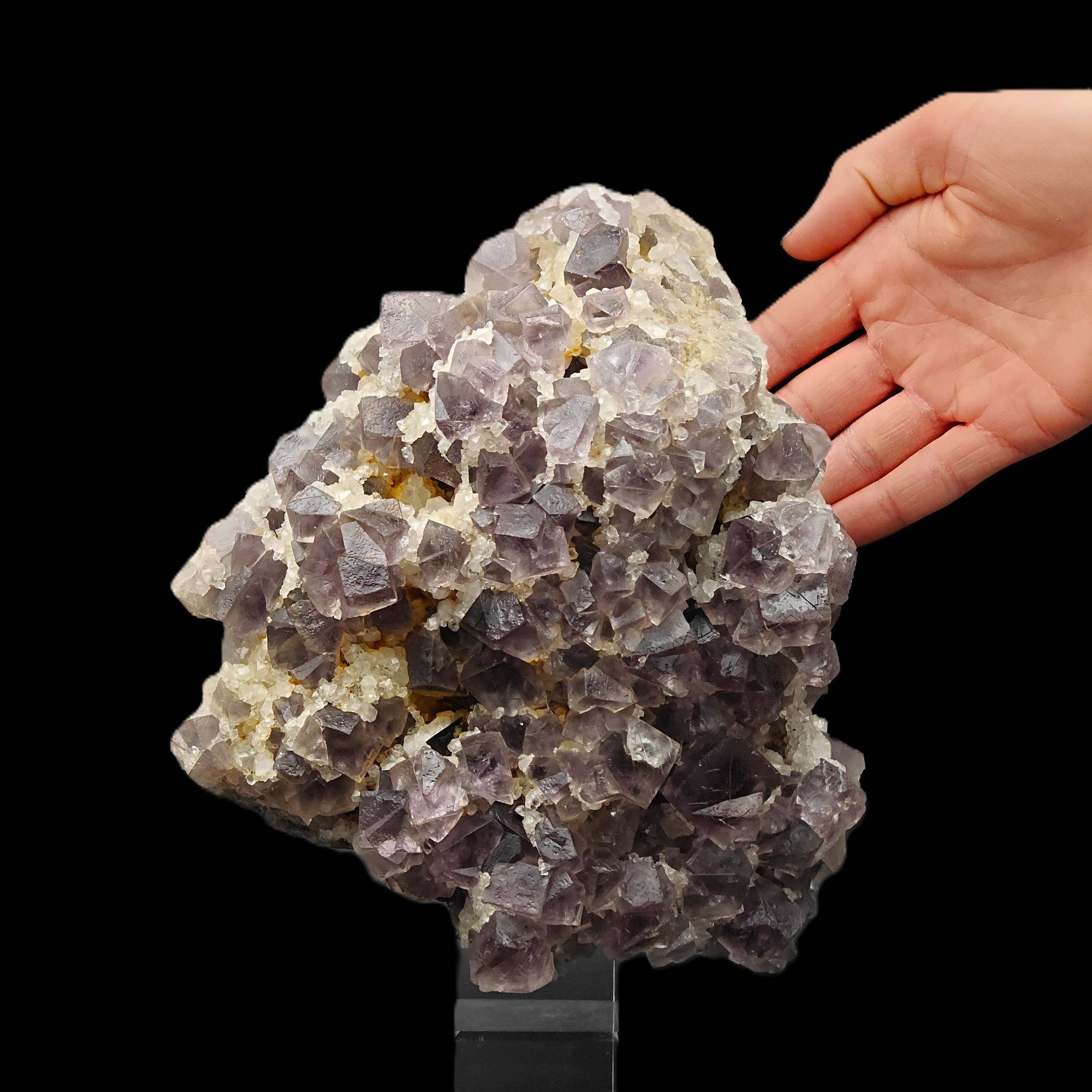 FLUORITE & QUARTZ – Purple Crystals on Matrix, Cambokeels Mine, England, UK