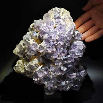 FLUORITE & QUARTZ – Purple Crystals on Matrix, Cambokeels Mine, England, UK