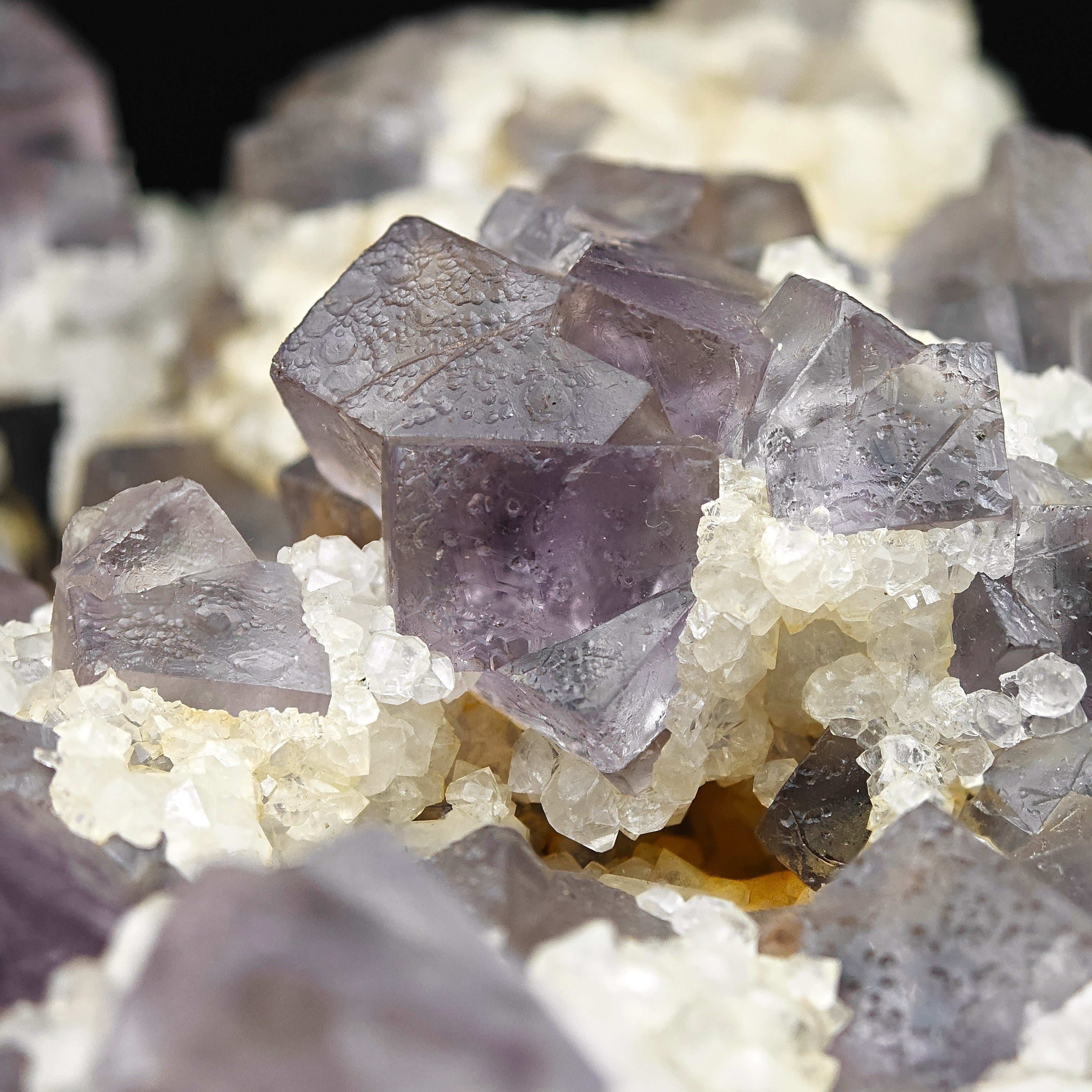 FLUORITE & QUARTZ – Purple Crystals on Matrix, Cambokeels Mine, England, UK