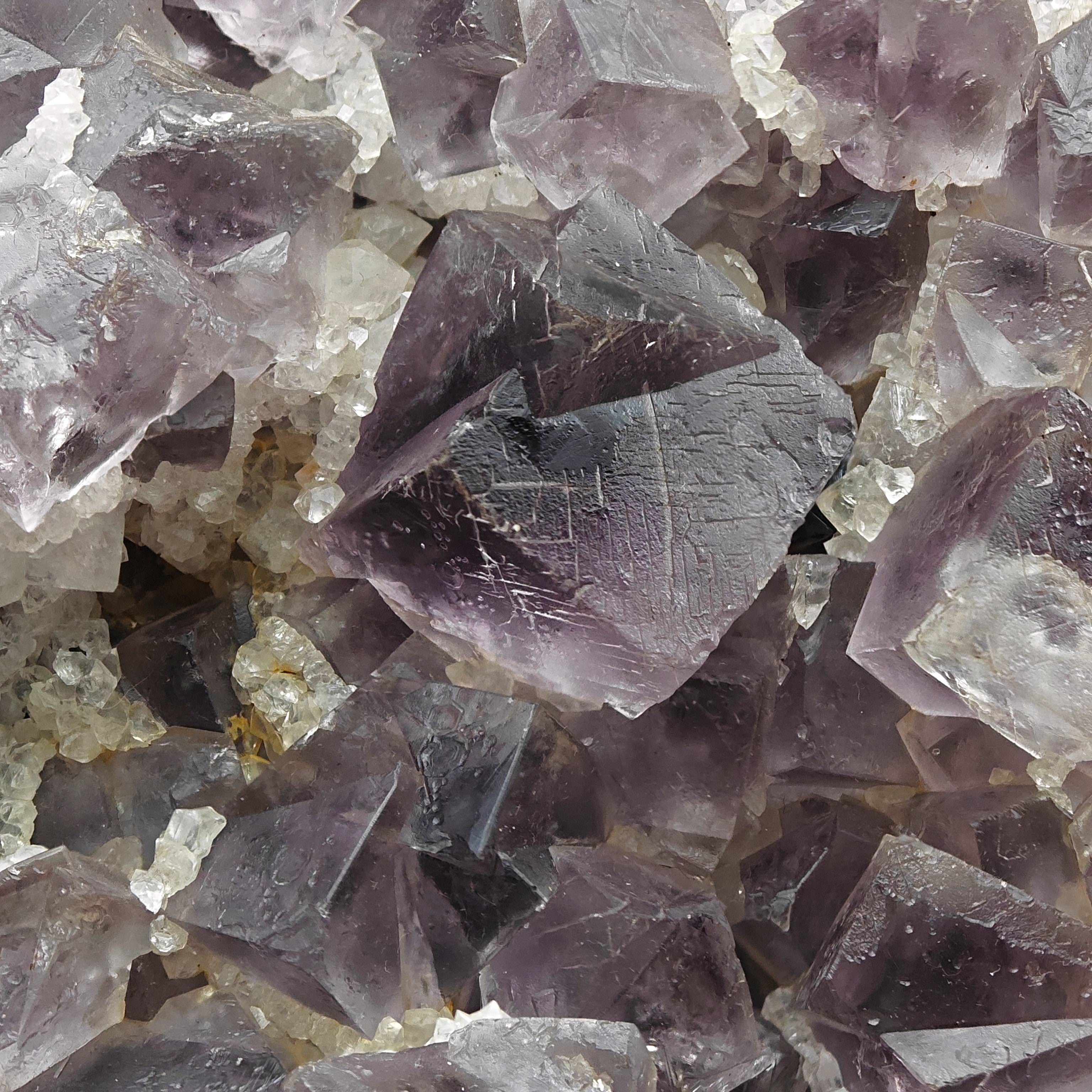 FLUORITE & QUARTZ – Purple Crystals on Matrix, Cambokeels Mine, England, UK
