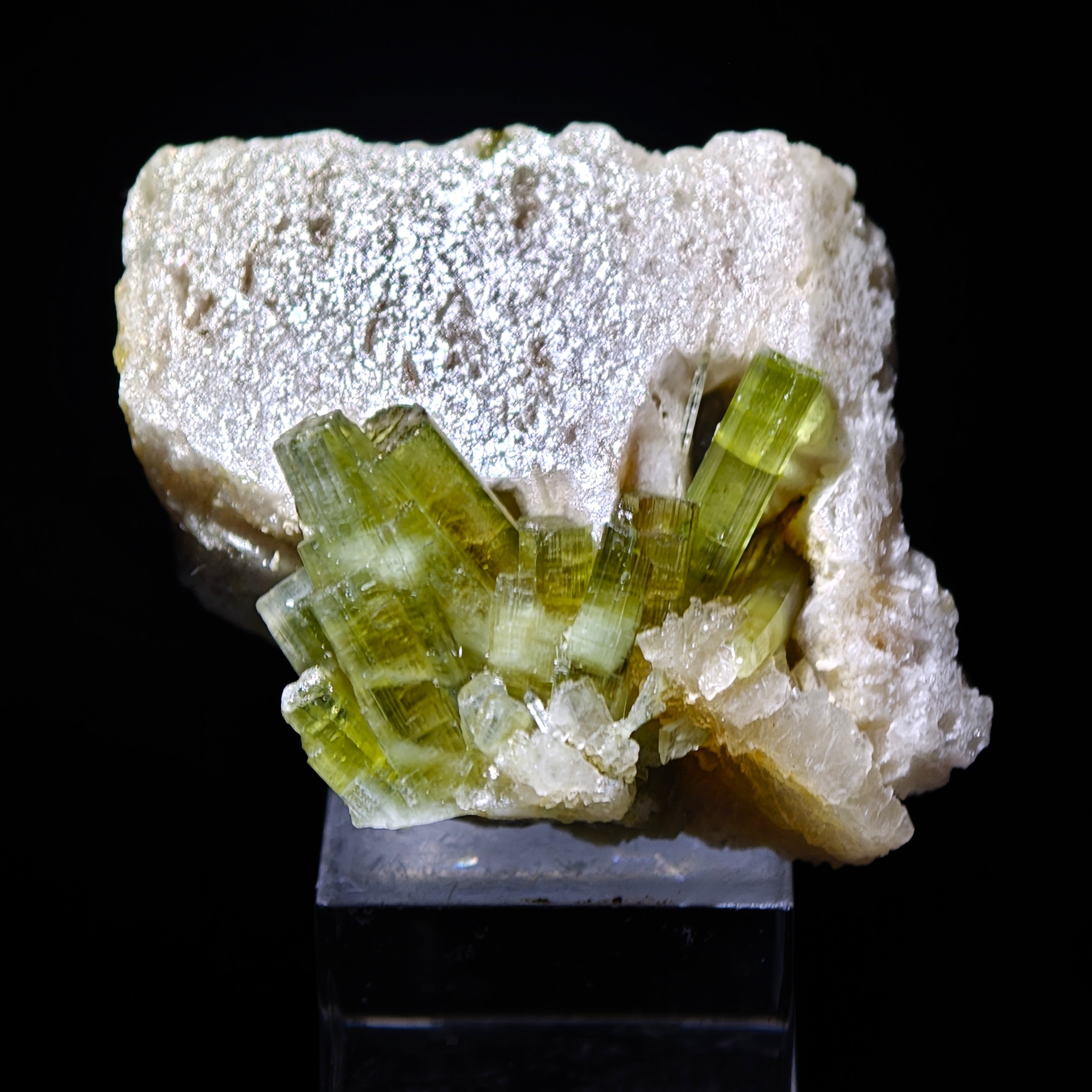 ELBAITE – Vivid Gem-Green Transparent Tourmaline Crystals, Minas Gerais, Brazil