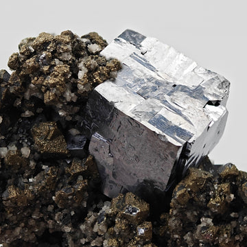 GALENA & CALCITE – Lustrous 2.3cm Cubic Crystals, Sweetwater Mine, Missouri, USA