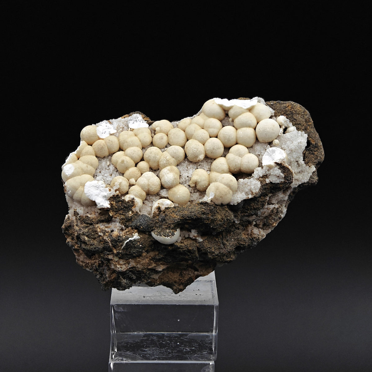 MESOLITE – Rare Radiating Sphere Clusters, Aci Castello, Sicily, Italy