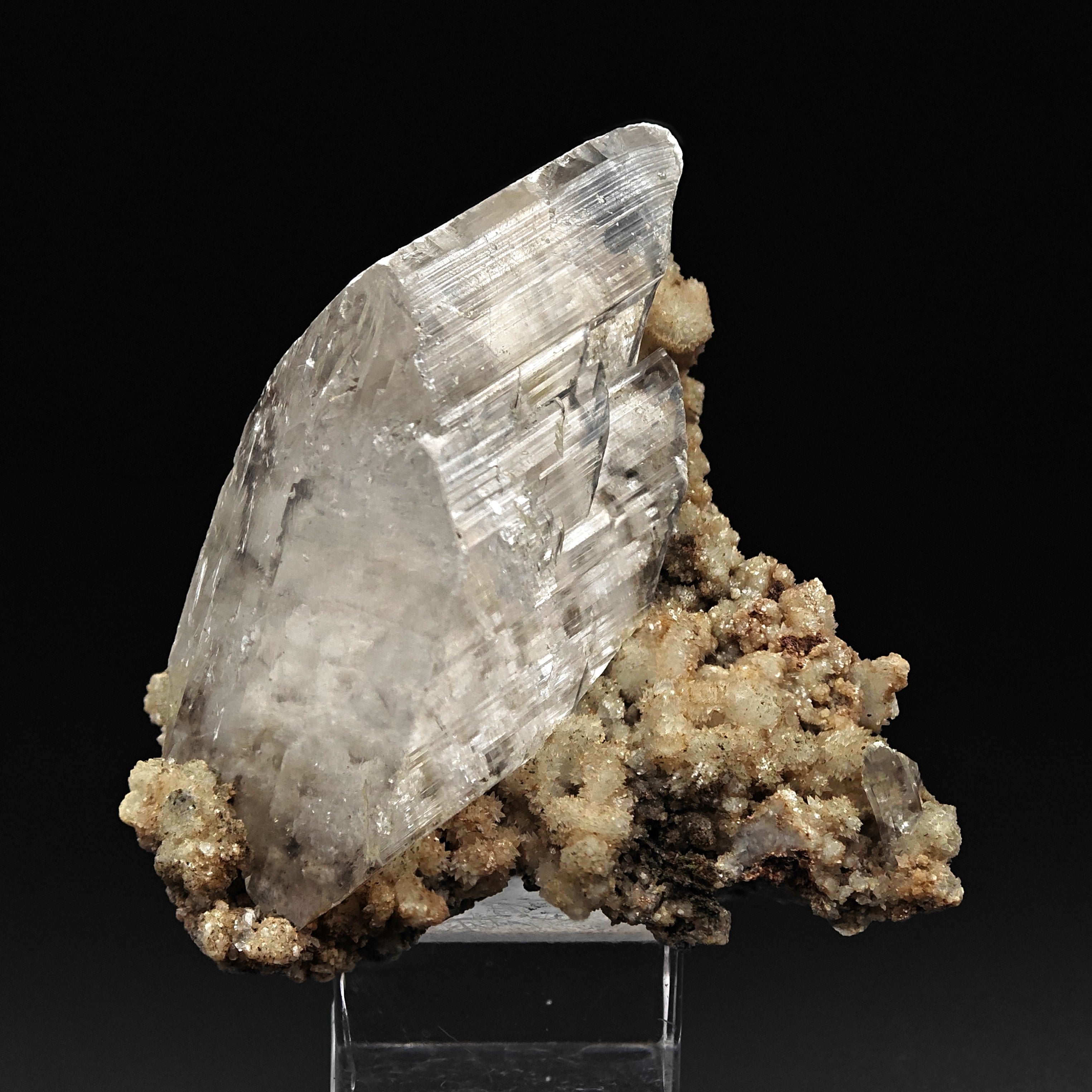 GYPSUM – Aesthetic 6.4cm Crystal, Pink-Green Iridescence, Niccioleta, Italy