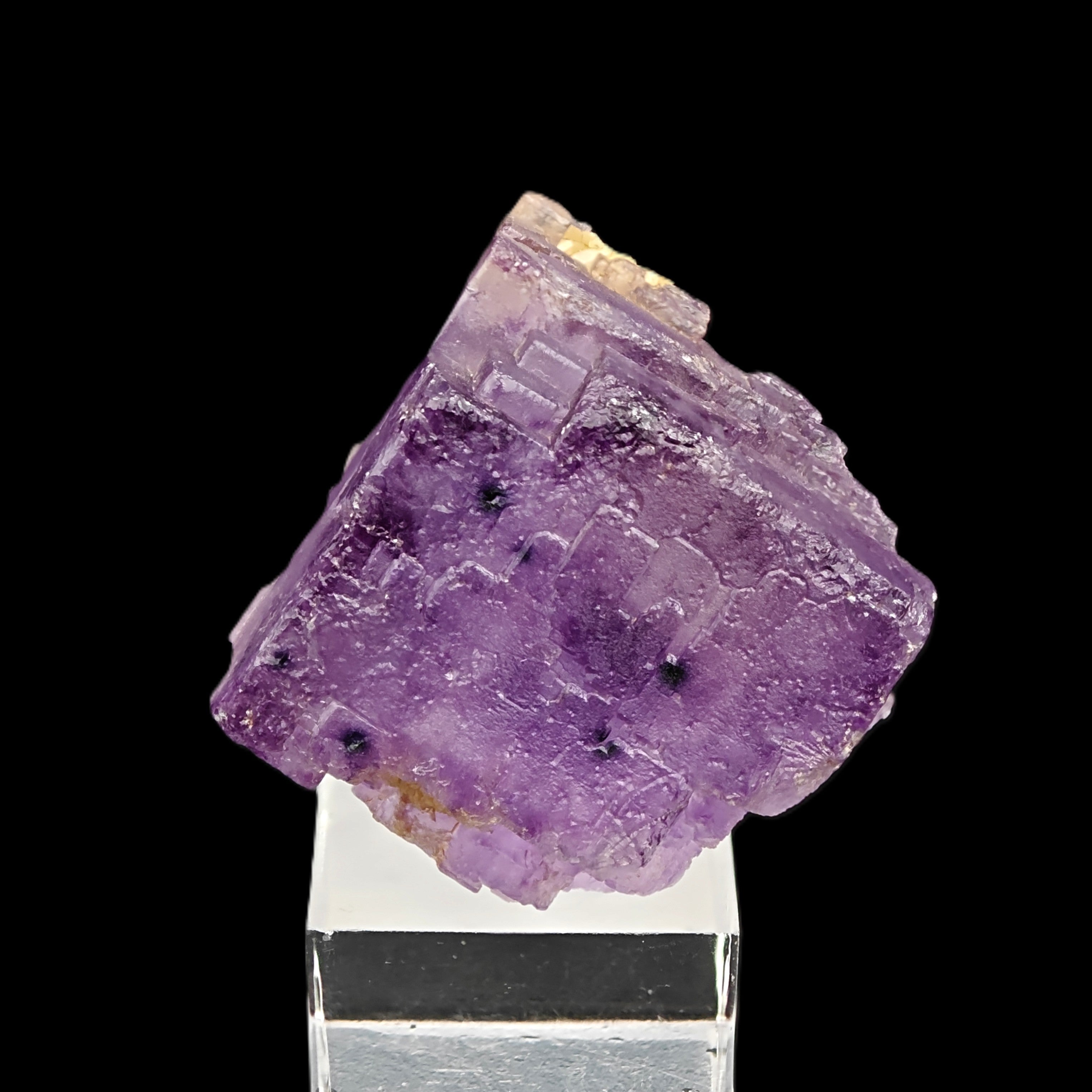 FLUORITE – Intense Purple Cubic Crystals, Camissinone Mine, Zogno, Italy