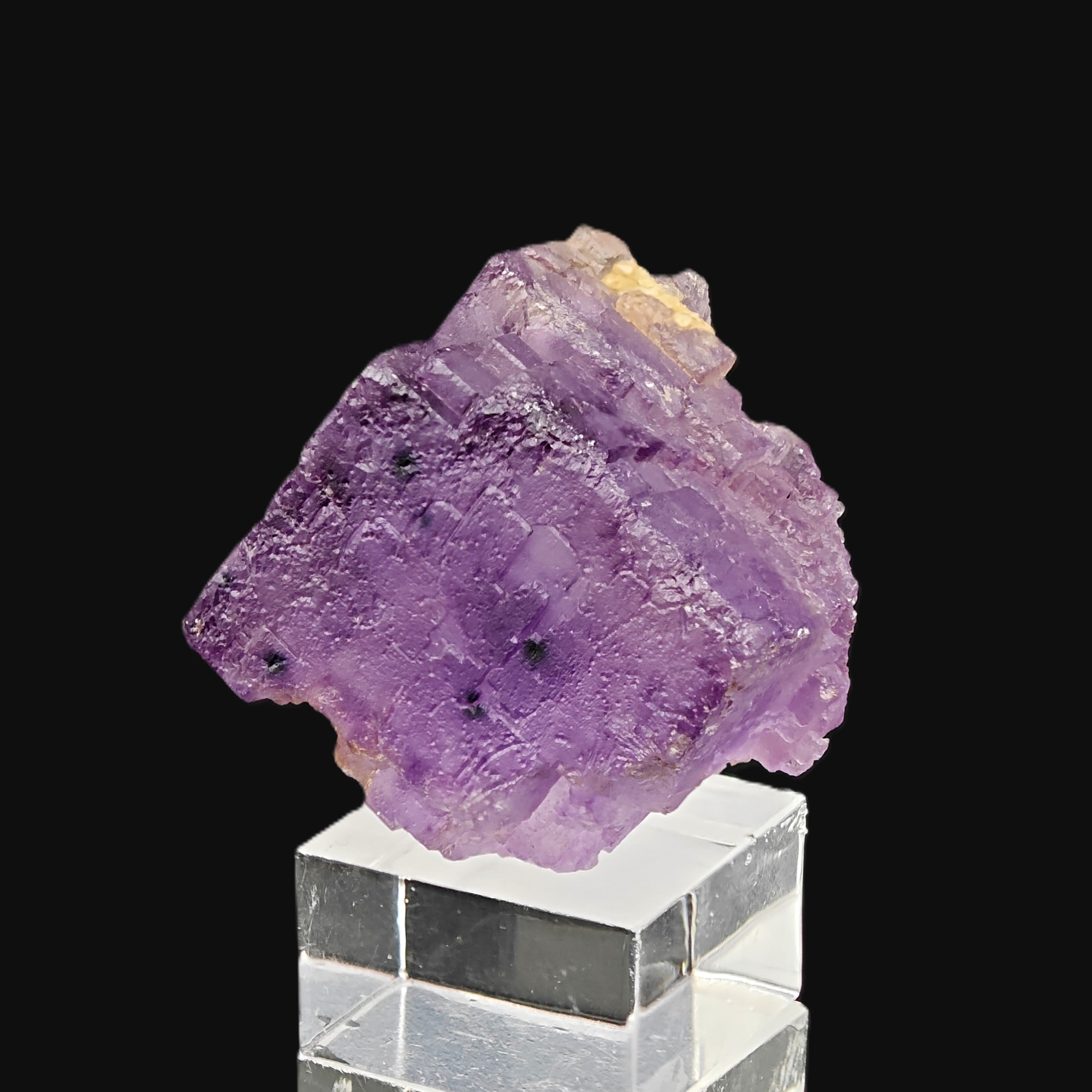 FLUORITE – Intense Purple Cubic Crystals, Camissinone Mine, Zogno, Italy