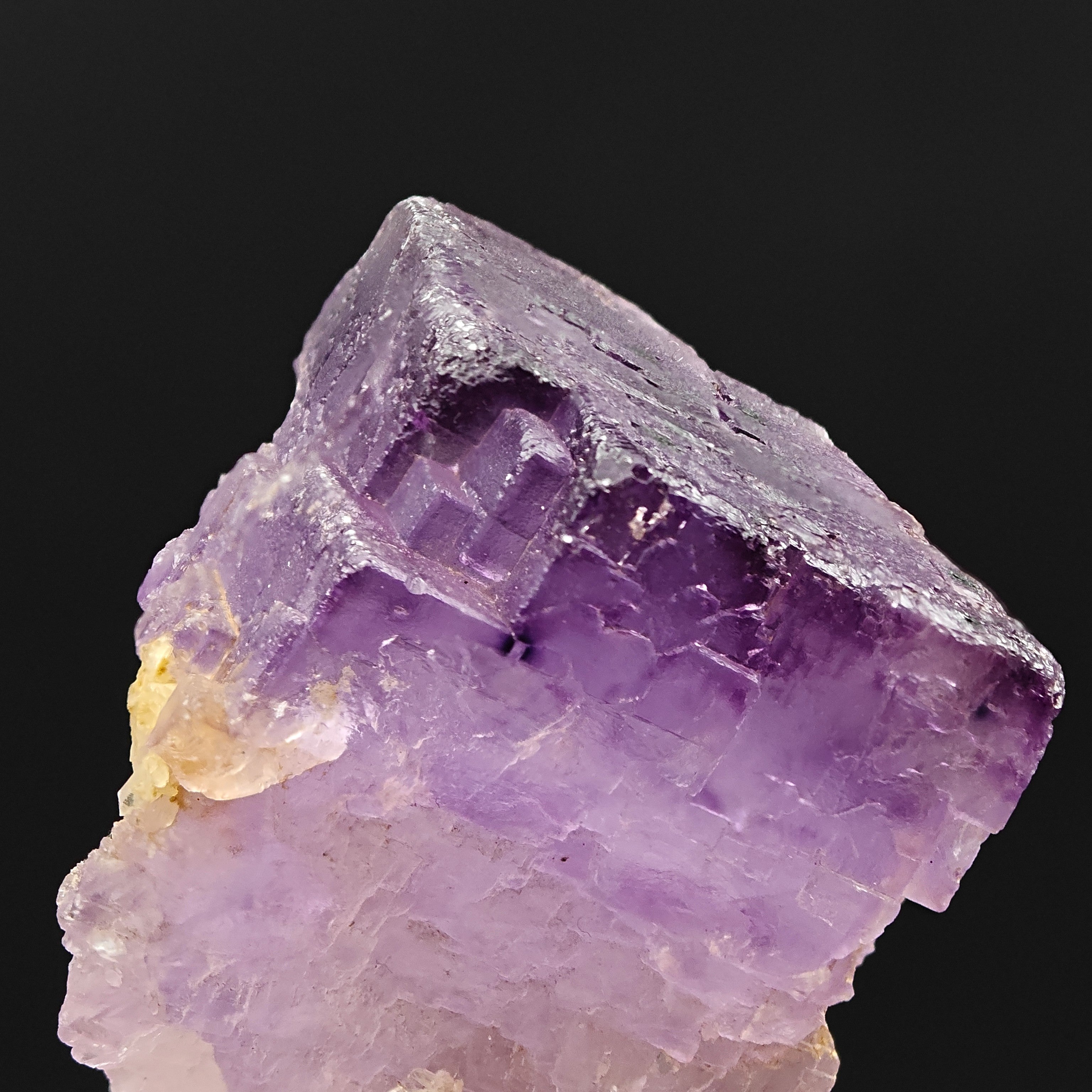 FLUORITE – Intense Purple Cubic Crystals, Camissinone Mine, Zogno, Italy