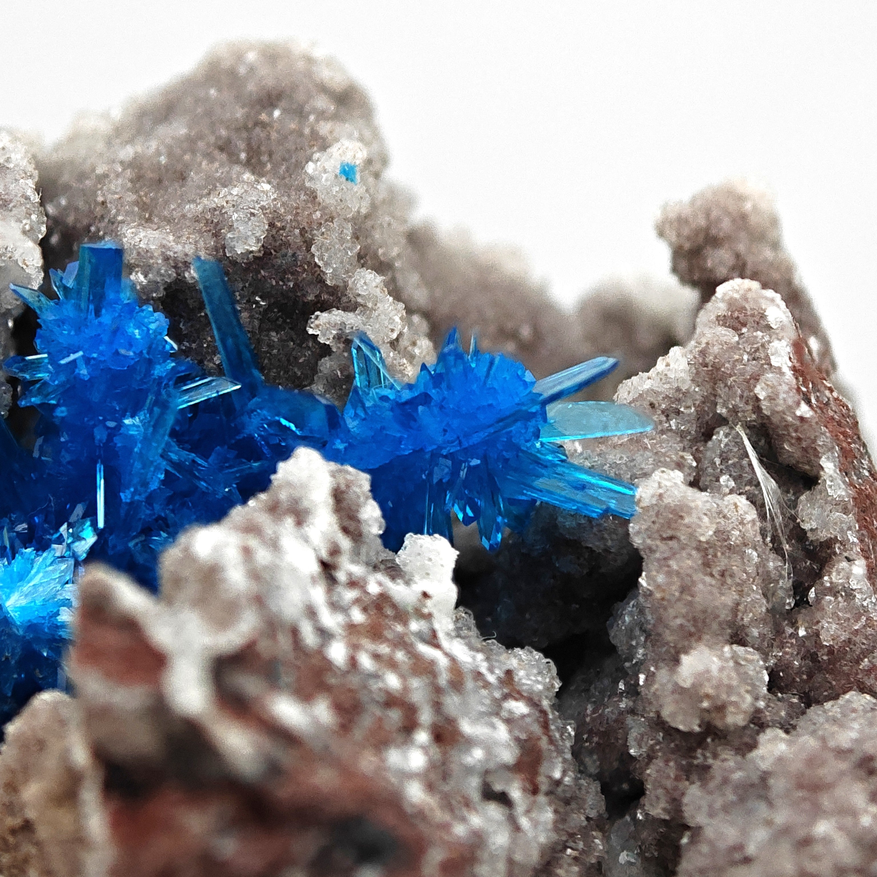 PENTAGONITE – Electric Blue Fan-Shaped Crystal Spray, Wagholi, Pune, India