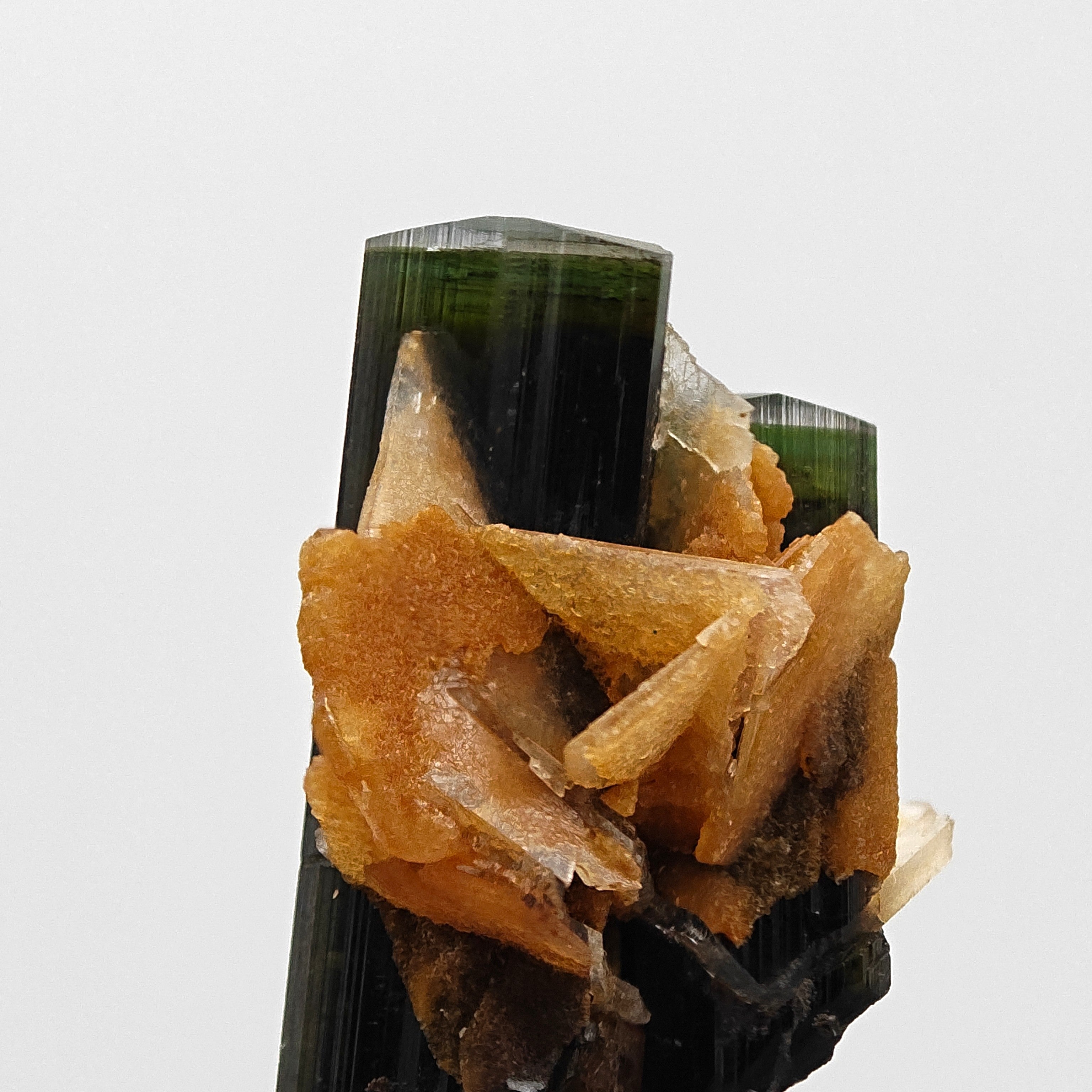 ELBAITE – Perfectly Terminated Green Tourmaline Crystal, Stak Nala, Pakistan