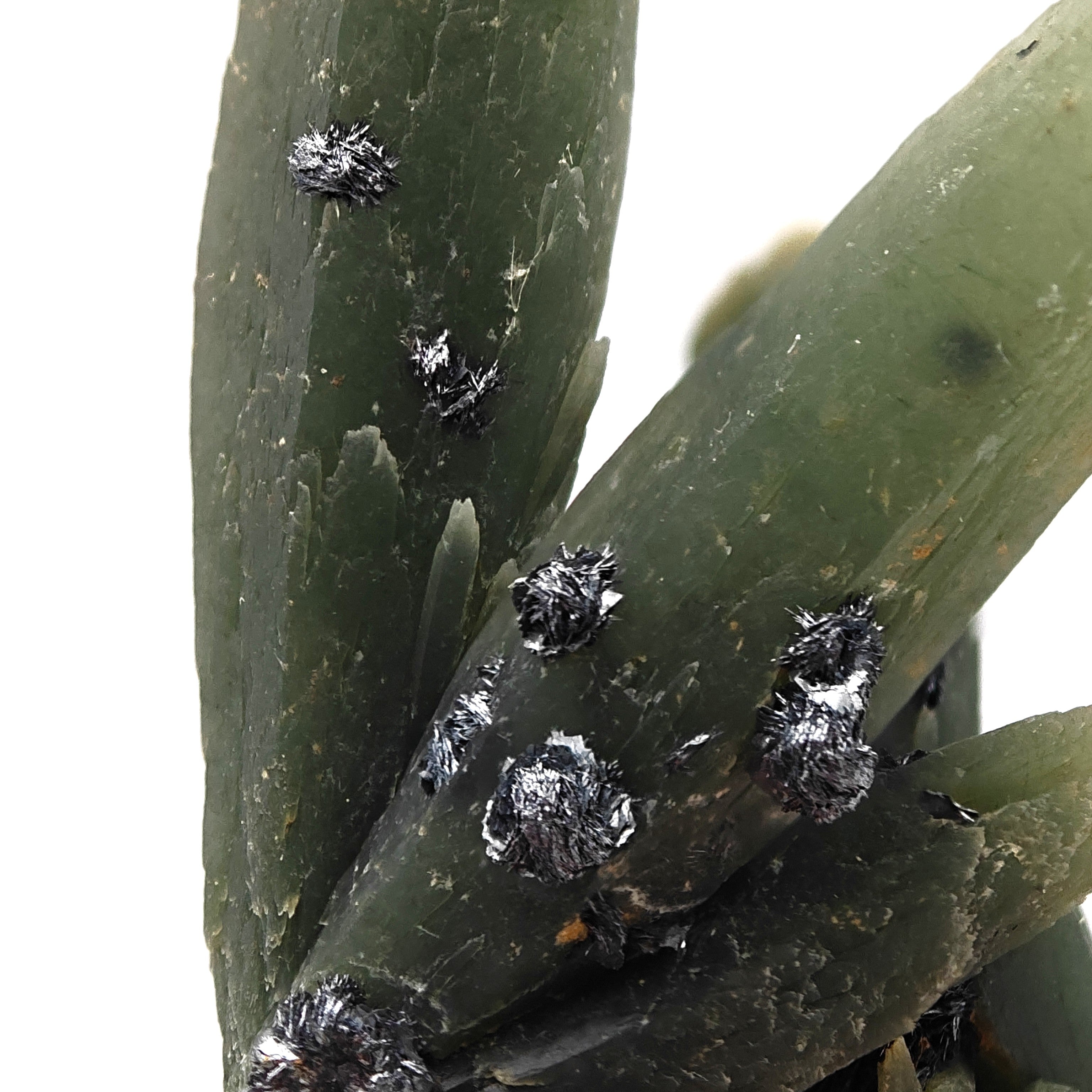 PRASE QUARTZ – Green Crystals with Lustrous Hematite, Serifos Island, Greece