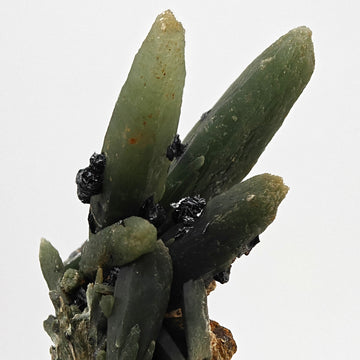 PRASE QUARTZ – Green Crystals with Lustrous Hematite, Serifos Island, Greece