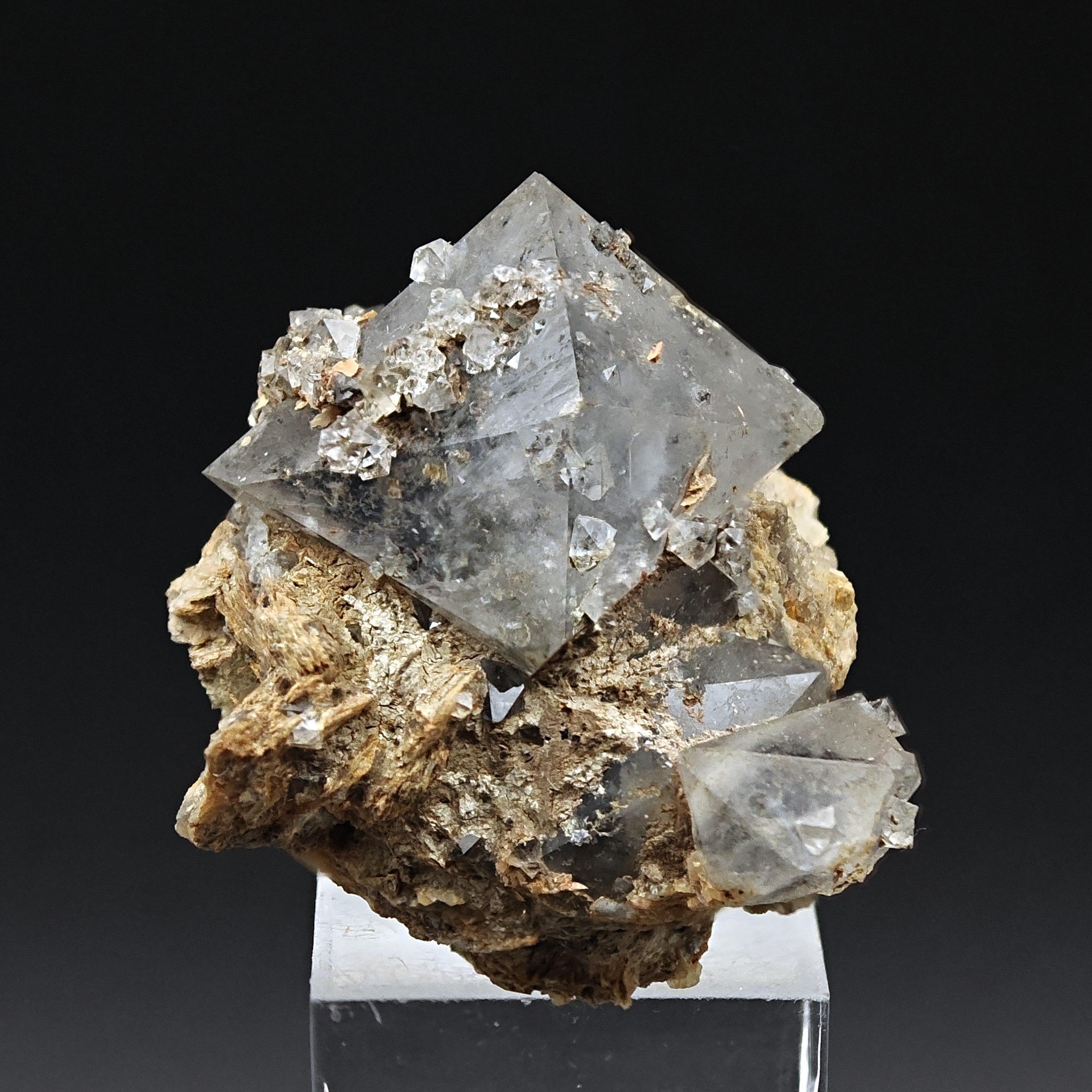 QUARTZ (BETA PARAMORPH) – Multiple Bipyramidal Crystals, Monterenzio, Italy