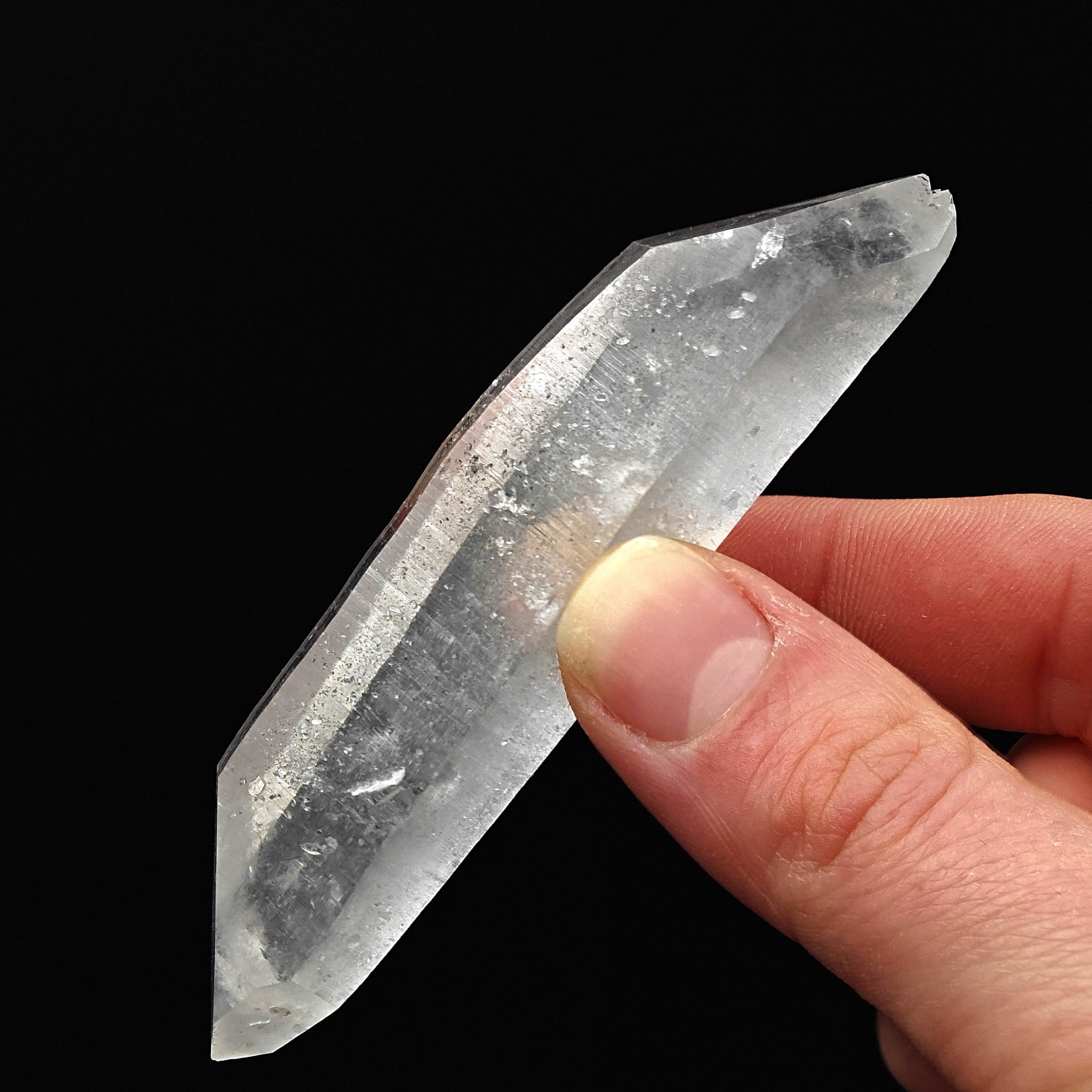 QUARTZ – Double Terminated Crystal with Split Point, Malenco Valley, Italy