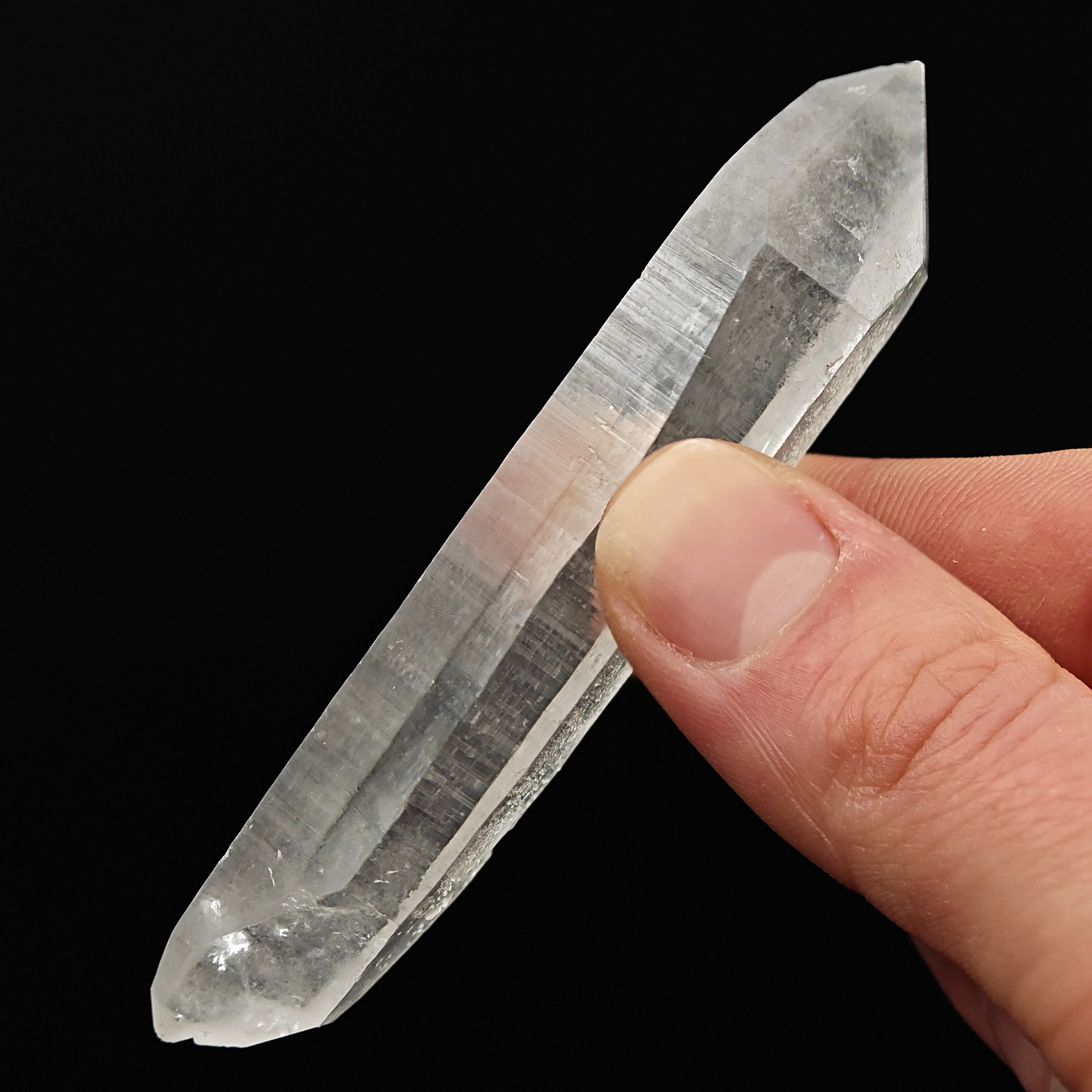QUARTZ – Double Terminated Crystal with Split Point, Malenco Valley, Italy