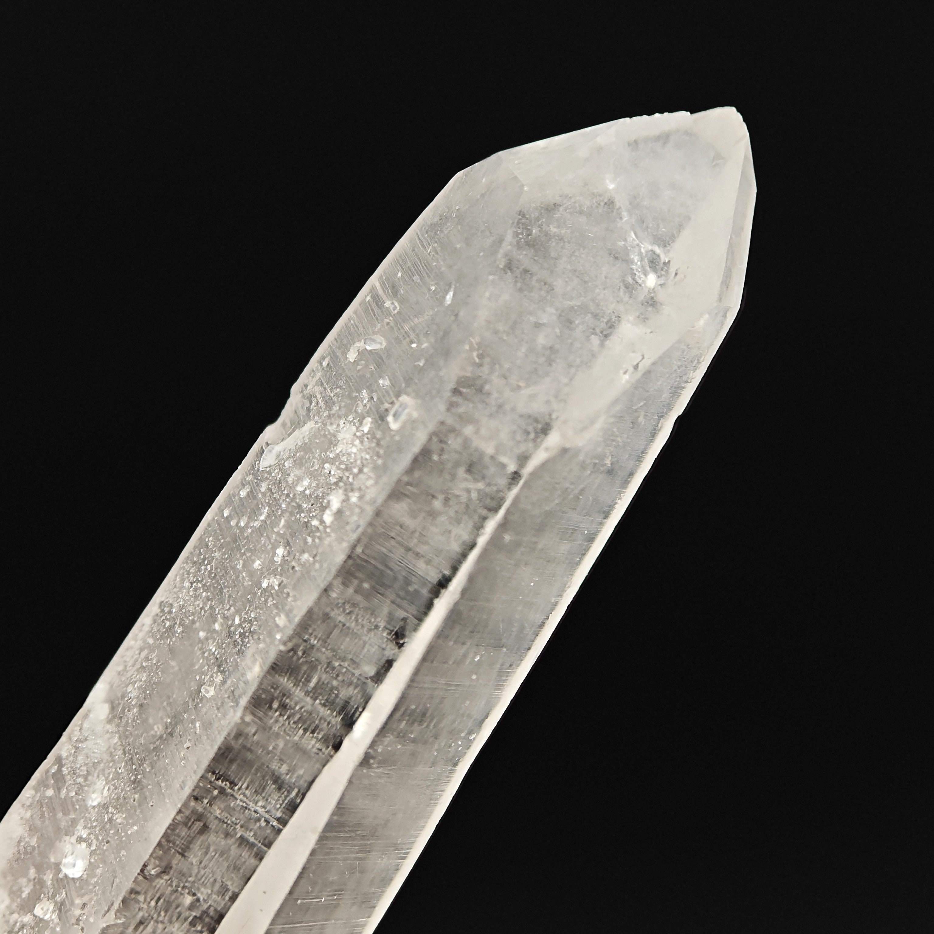 QUARTZ – Double Terminated Crystal with Split Point, Malenco Valley, Italy