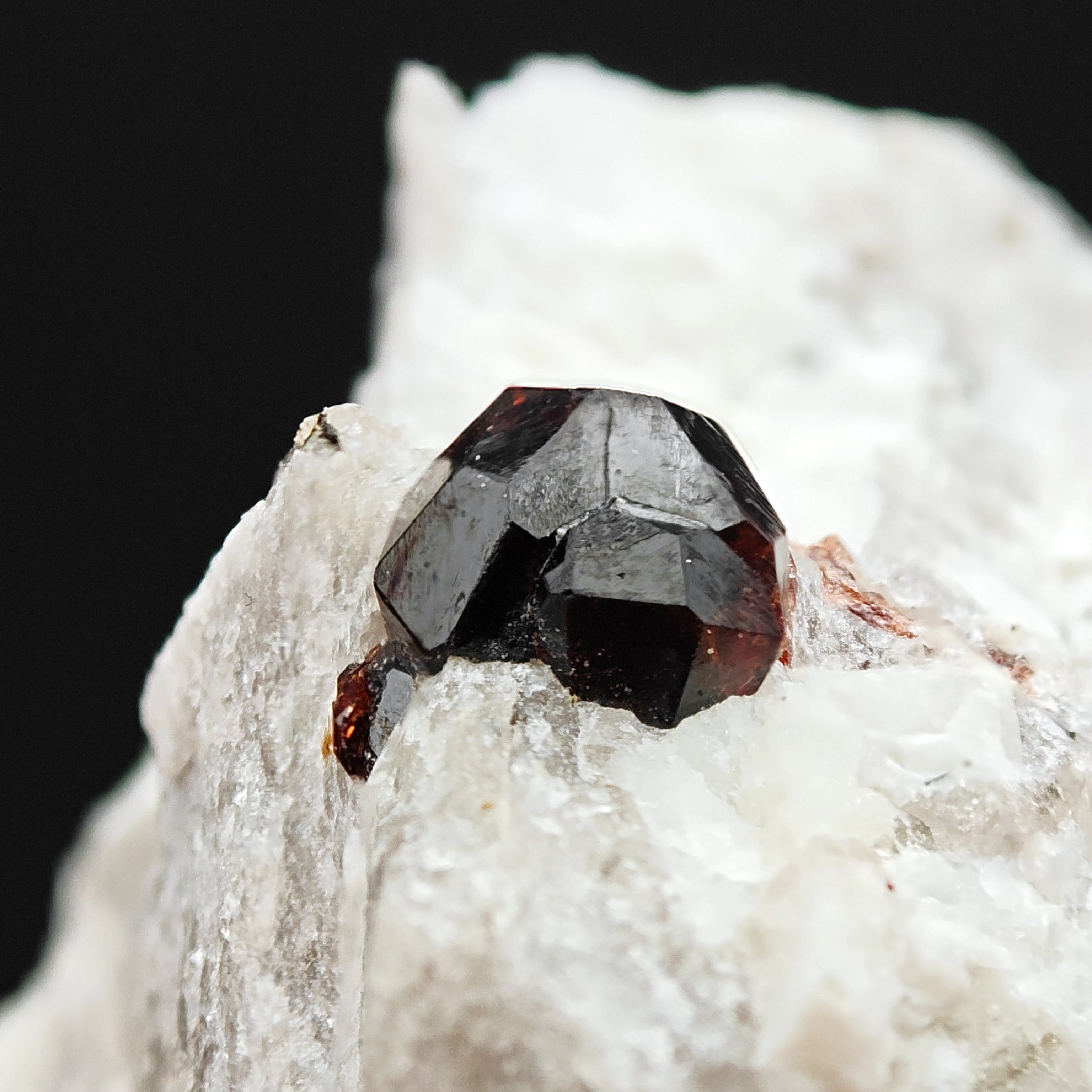 ALMANDINE GARNET – Twinned Blood-Red Crystals on Quartzite, Val Codera, Italy