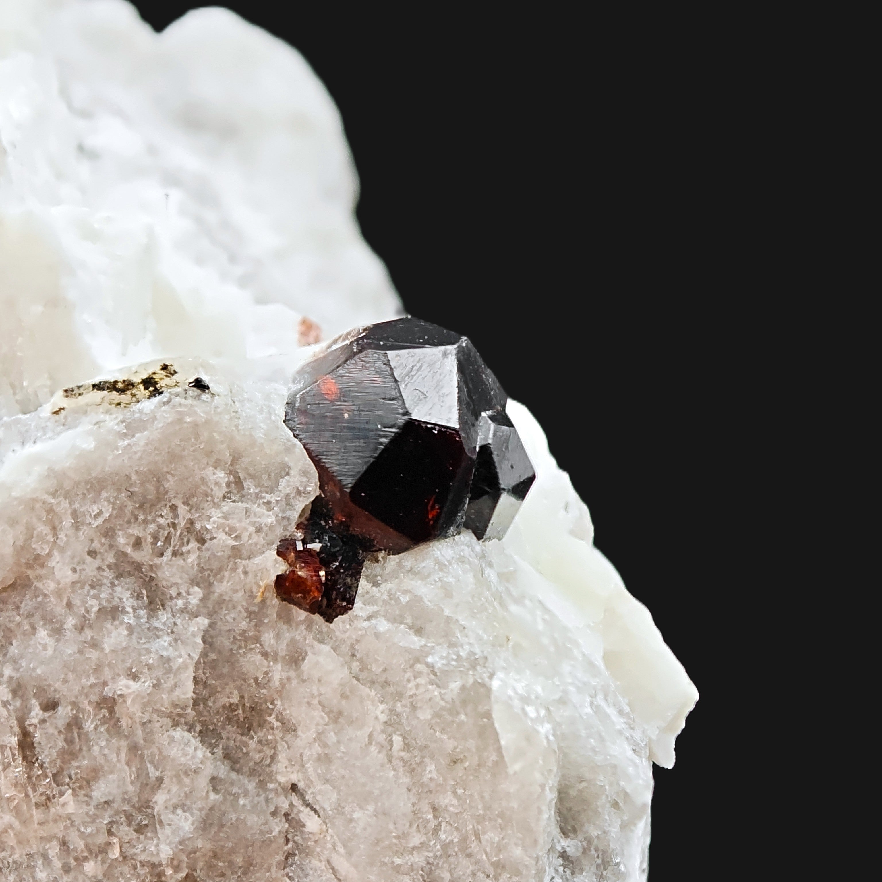 ALMANDINE GARNET – Twinned Blood-Red Crystals on Quartzite, Val Codera, Italy