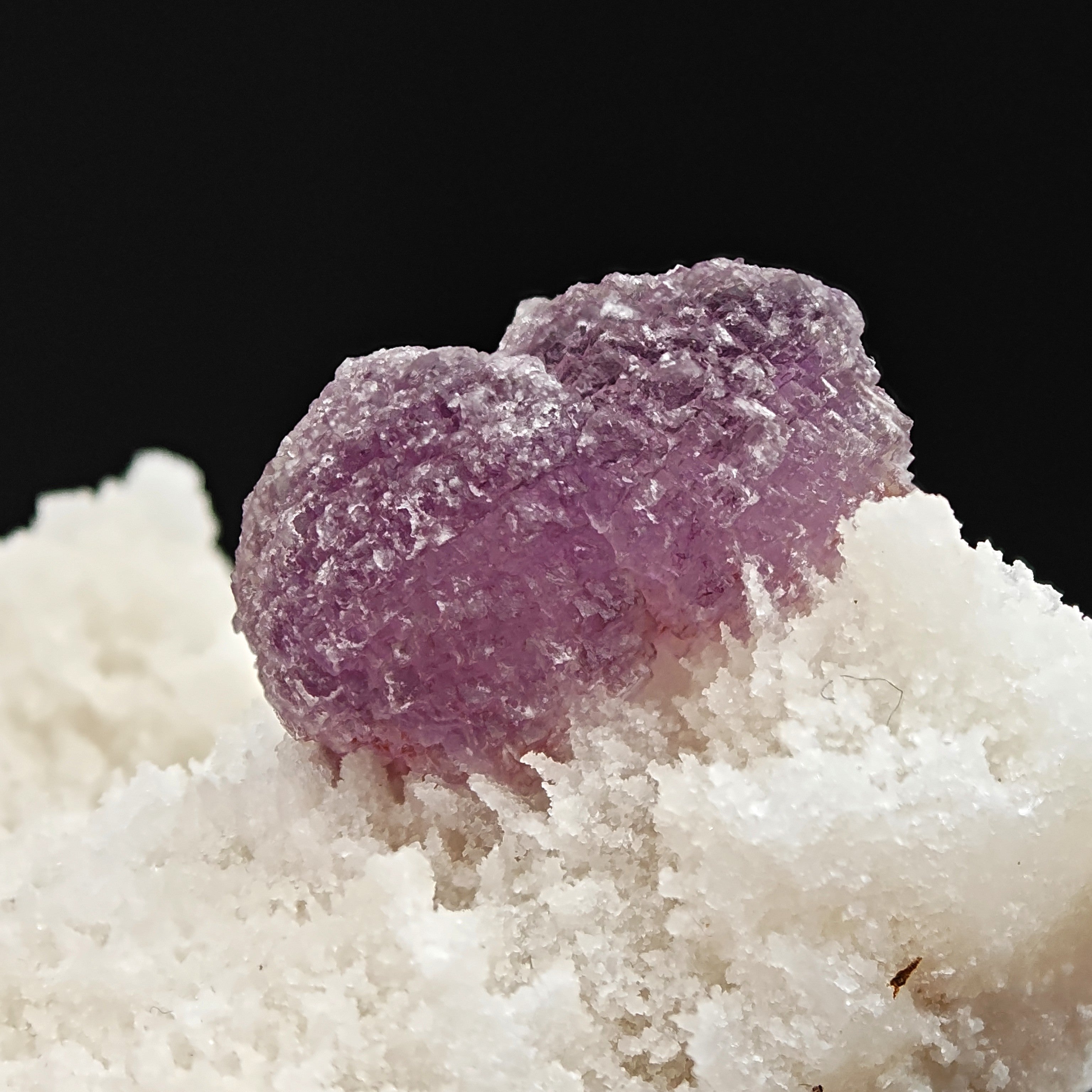FLUORITE – Sugary Purple Crystals on Matrix, Lupita Mine, Durango, Mexico