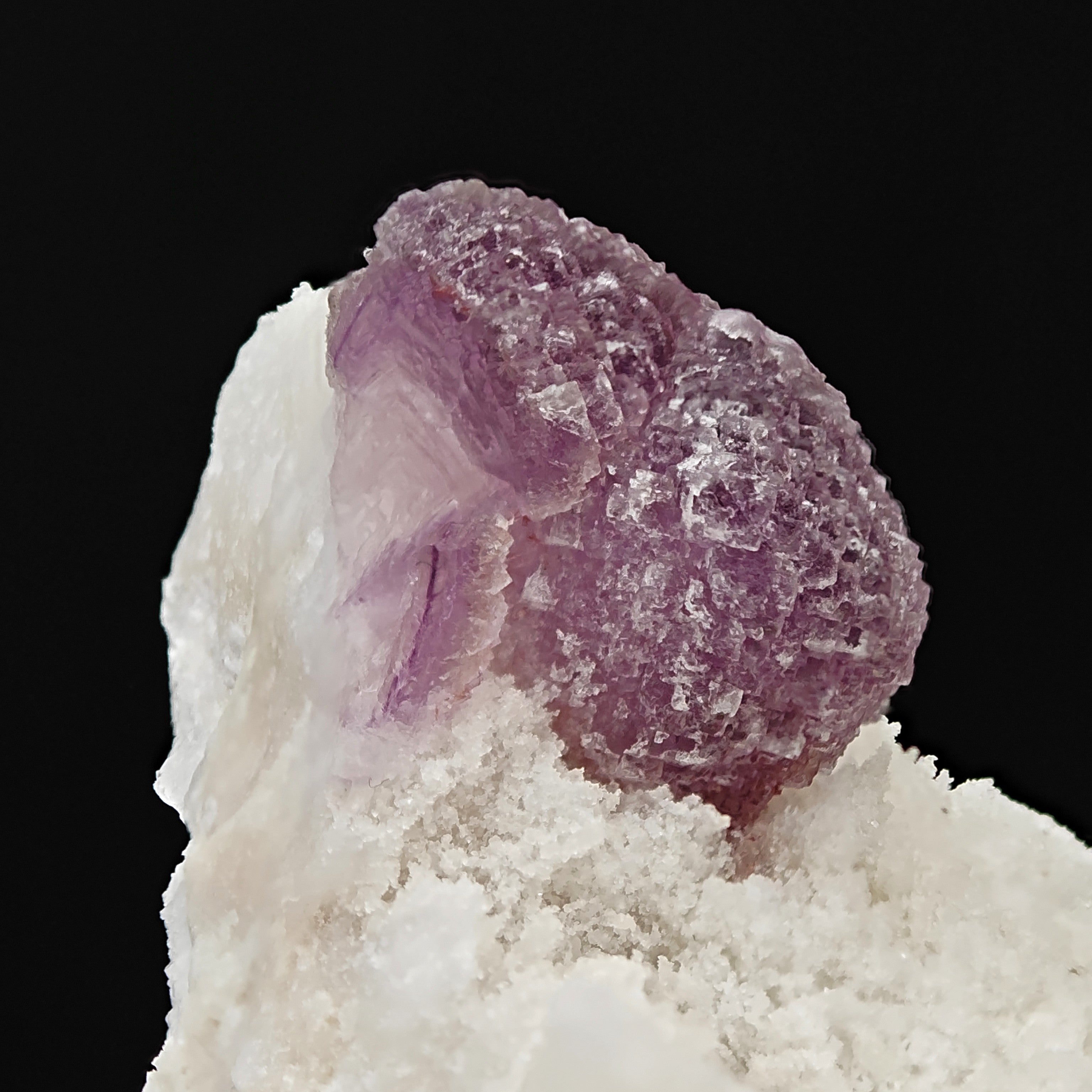 FLUORITE – Sugary Purple Crystals on Matrix, Lupita Mine, Durango, Mexico