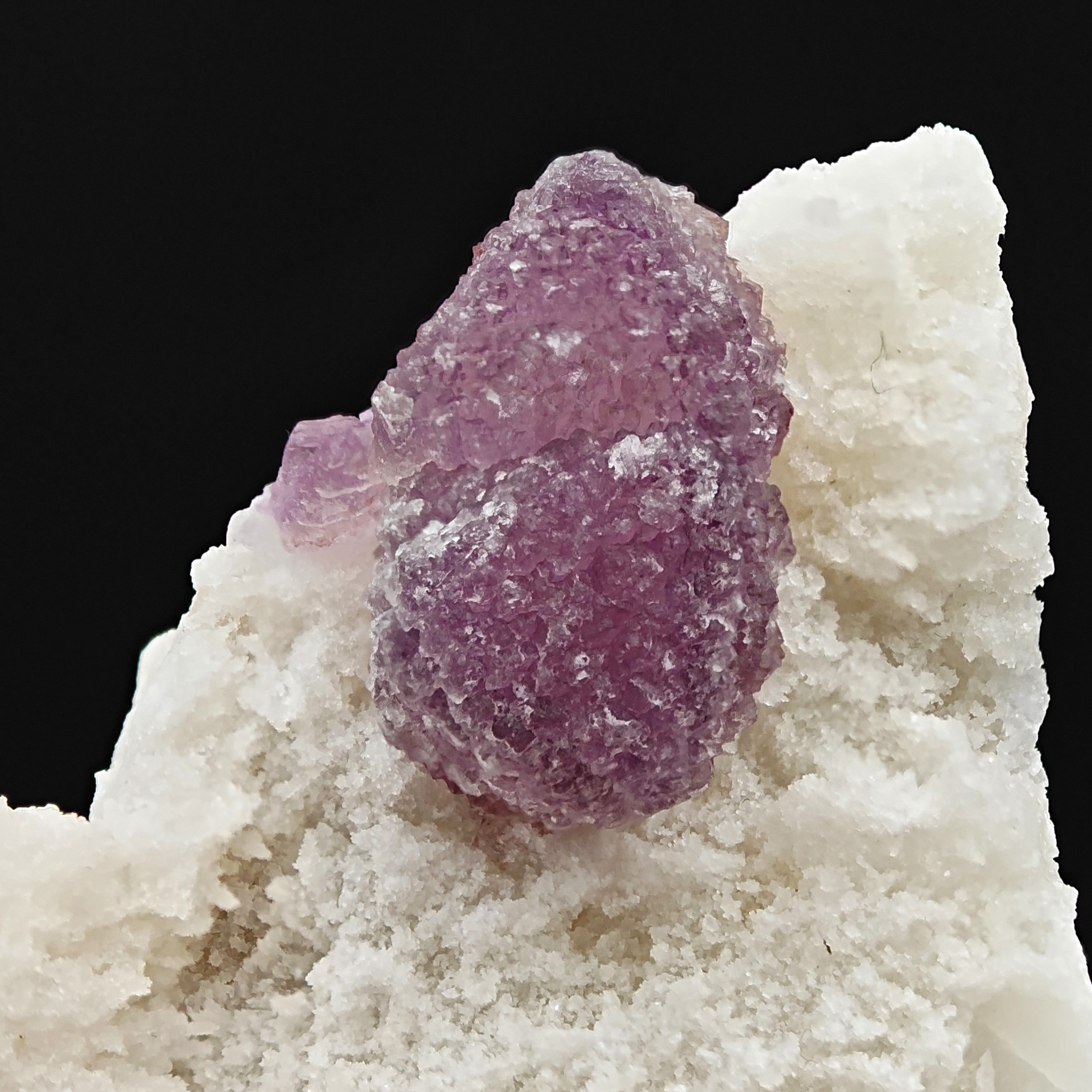 FLUORITE – Sugary Purple Crystals on Matrix, Lupita Mine, Durango, Mexico