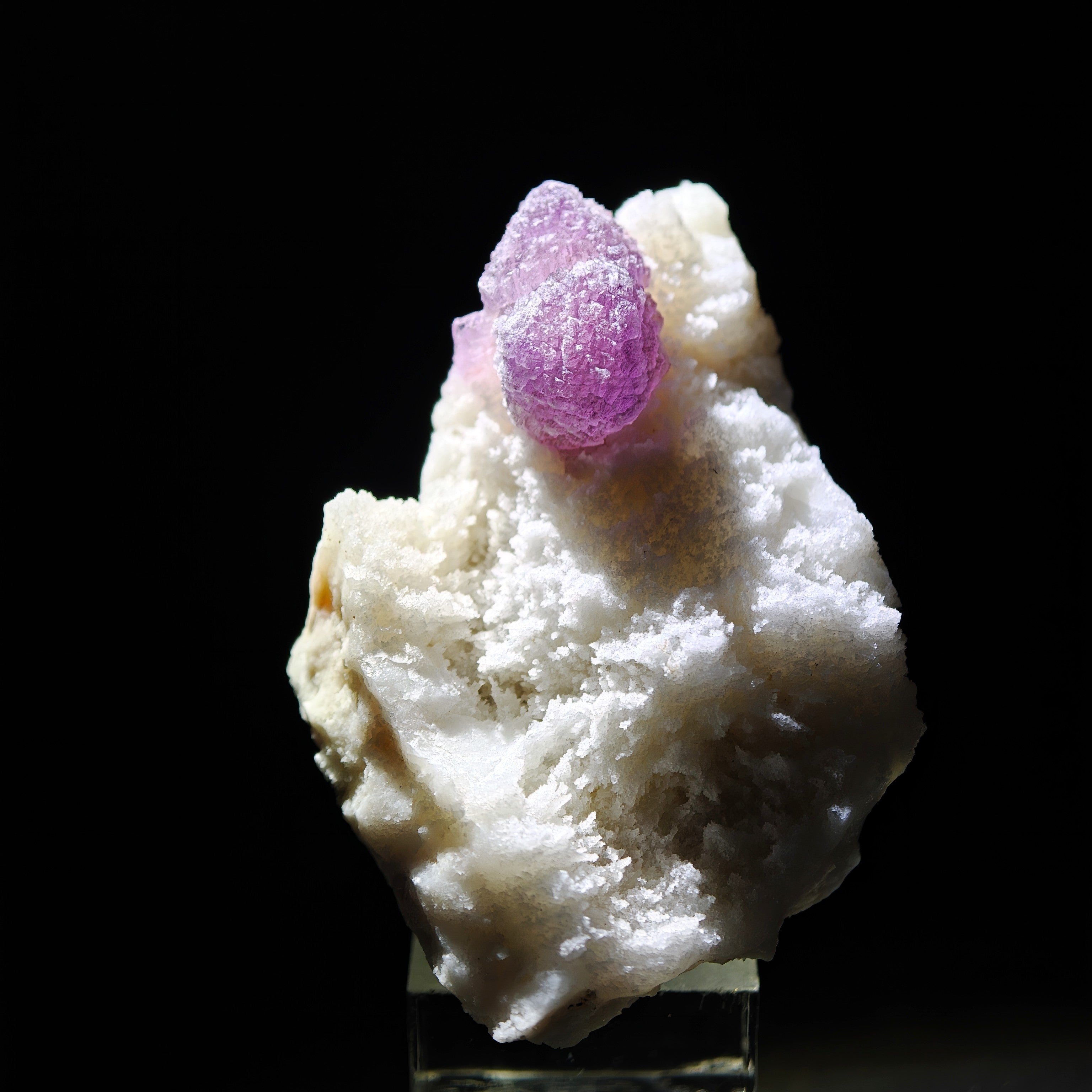 FLUORITE – Sugary Purple Crystals on Matrix, Lupita Mine, Durango, Mexico