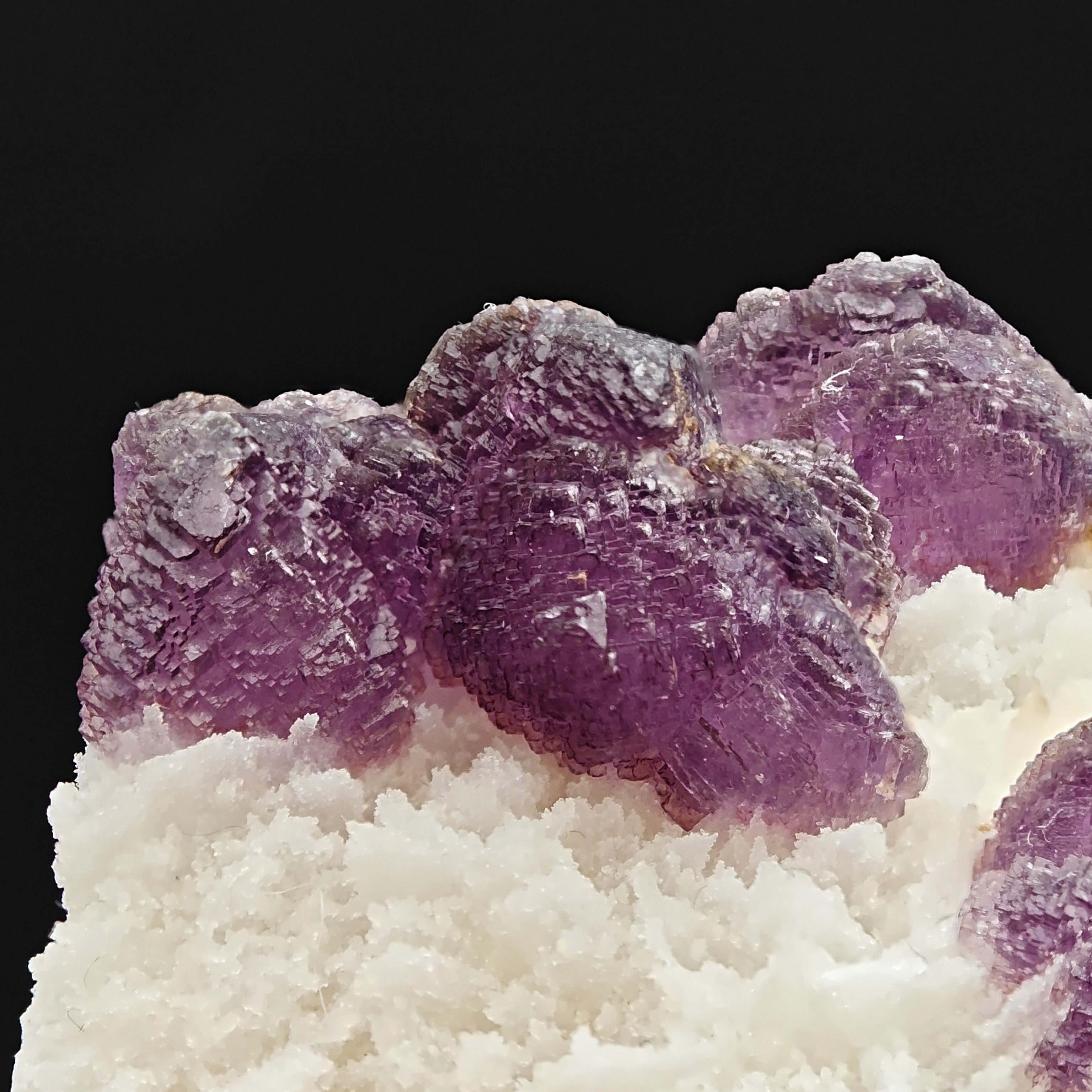 FLUORITE – Purple Sugar-Textured Crystals on Matrix, Durango, Mexico