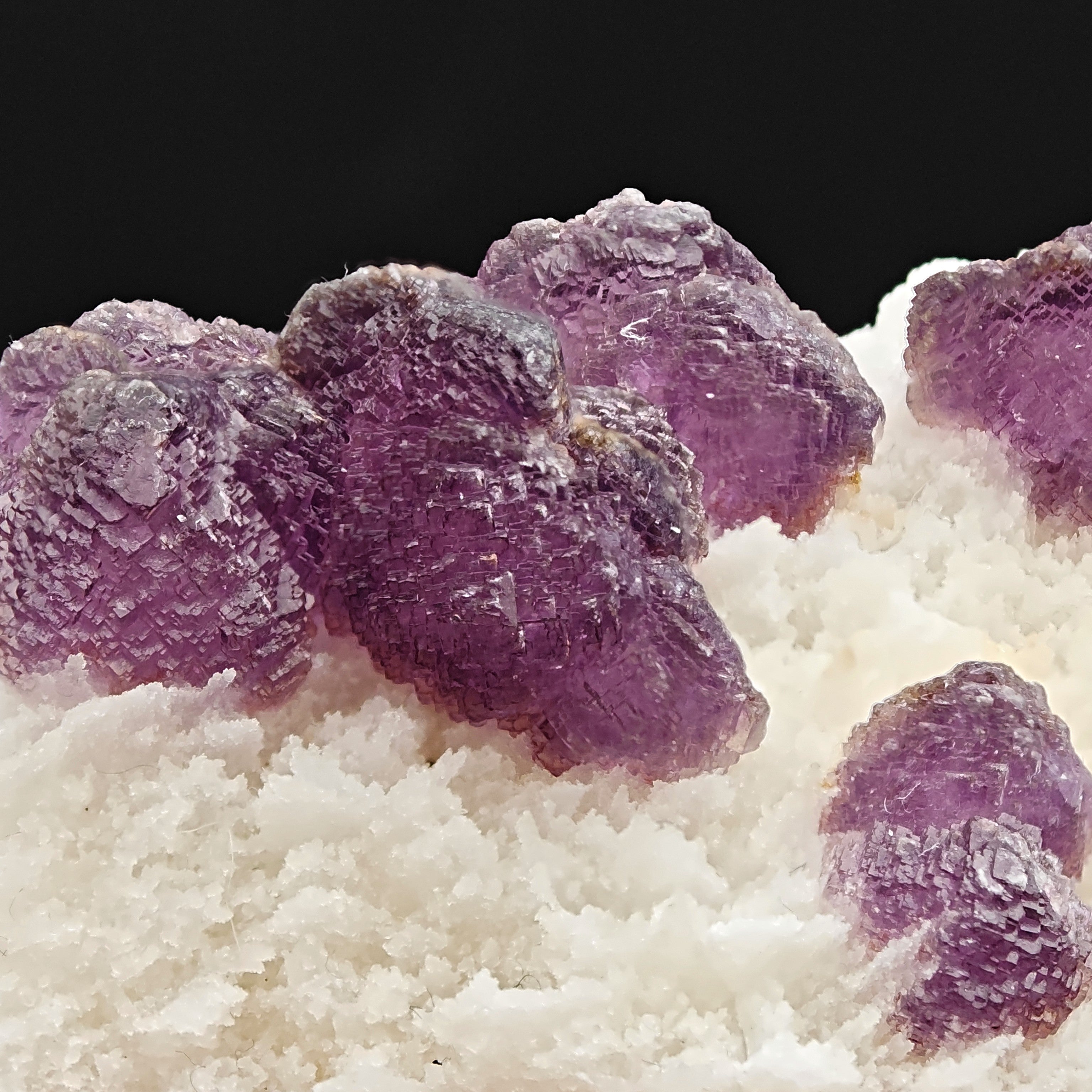FLUORITE – Purple Sugar-Textured Crystals on Matrix, Durango, Mexico