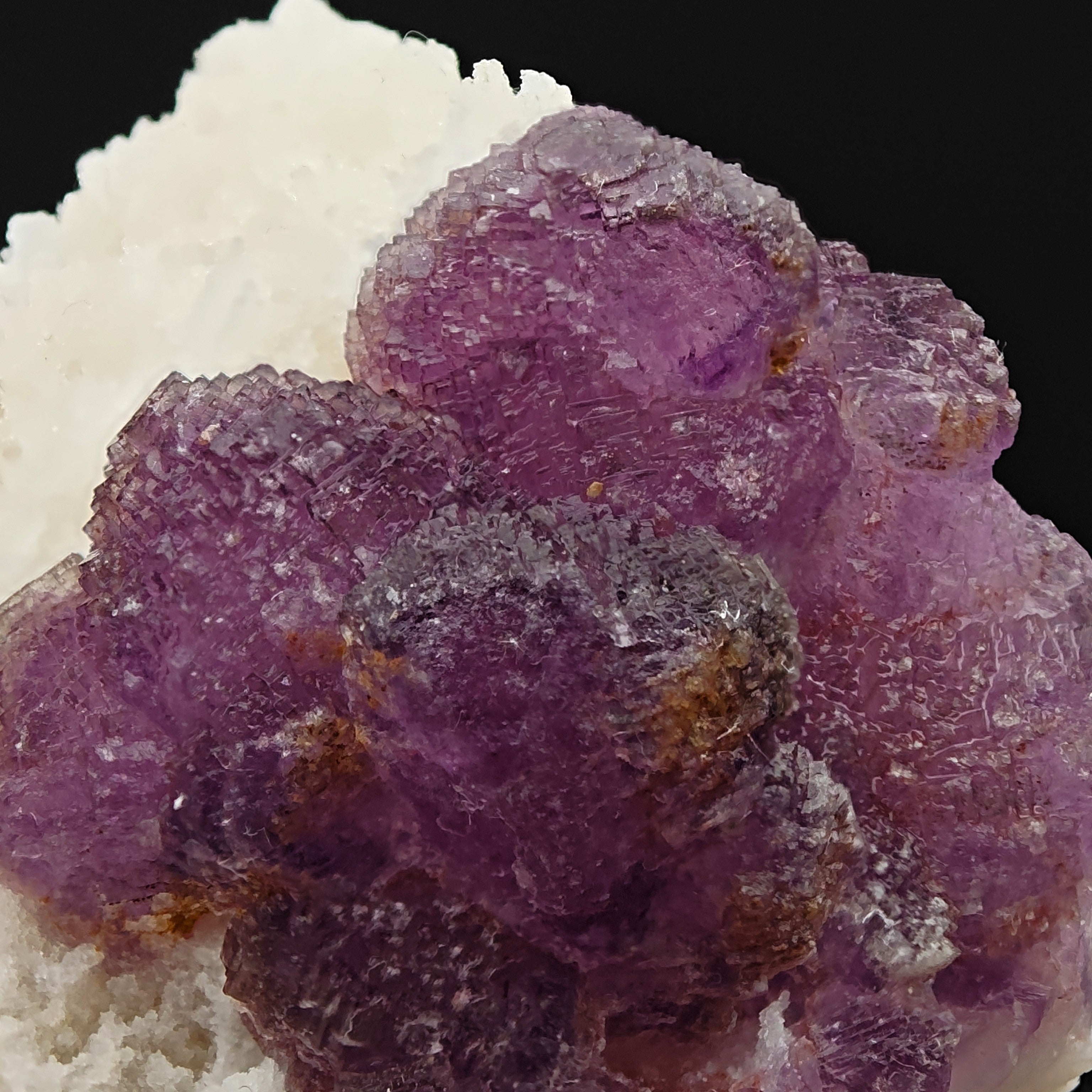 FLUORITE – Purple Sugar-Textured Crystals on Matrix, Durango, Mexico
