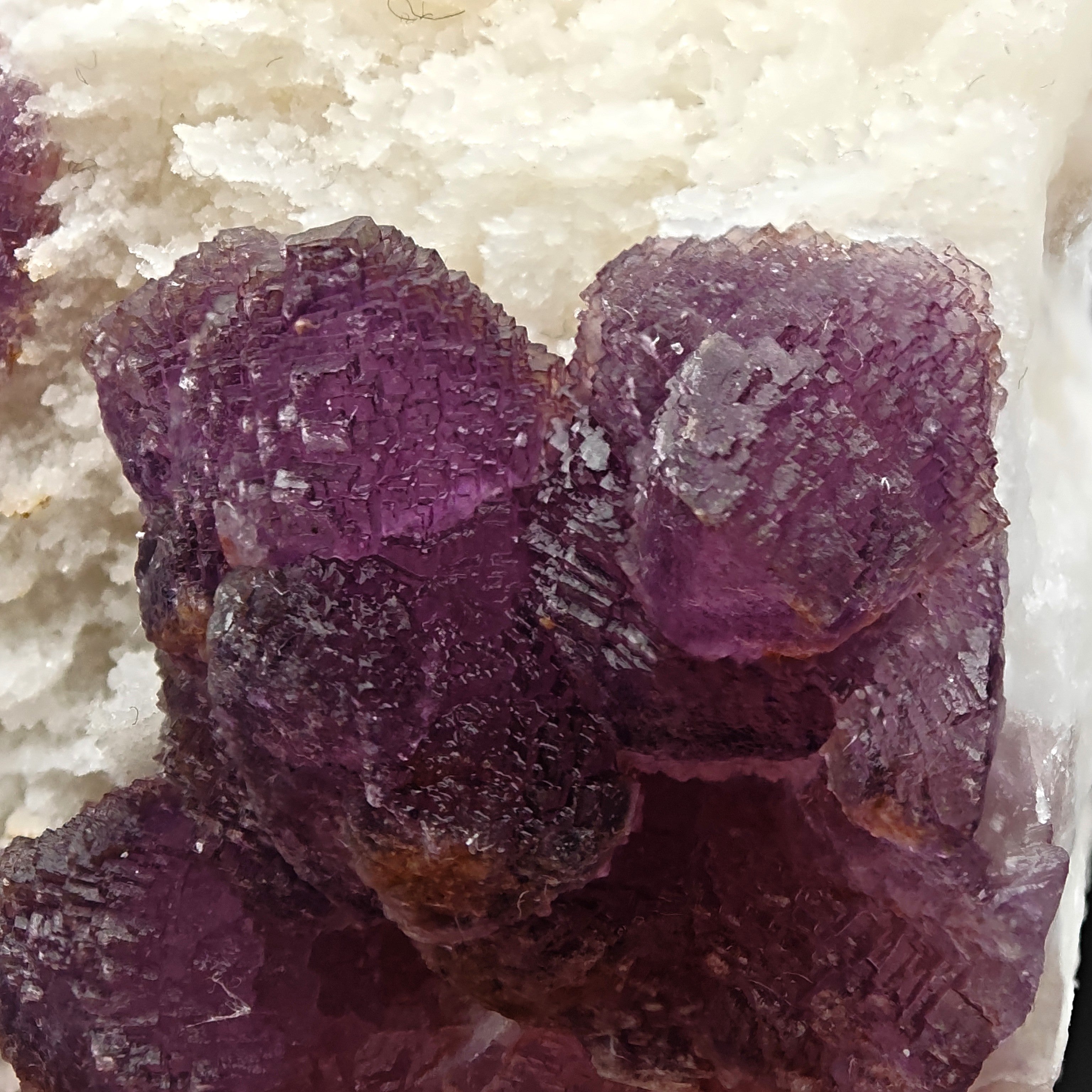 FLUORITE – Purple Sugar-Textured Crystals on Matrix, Durango, Mexico