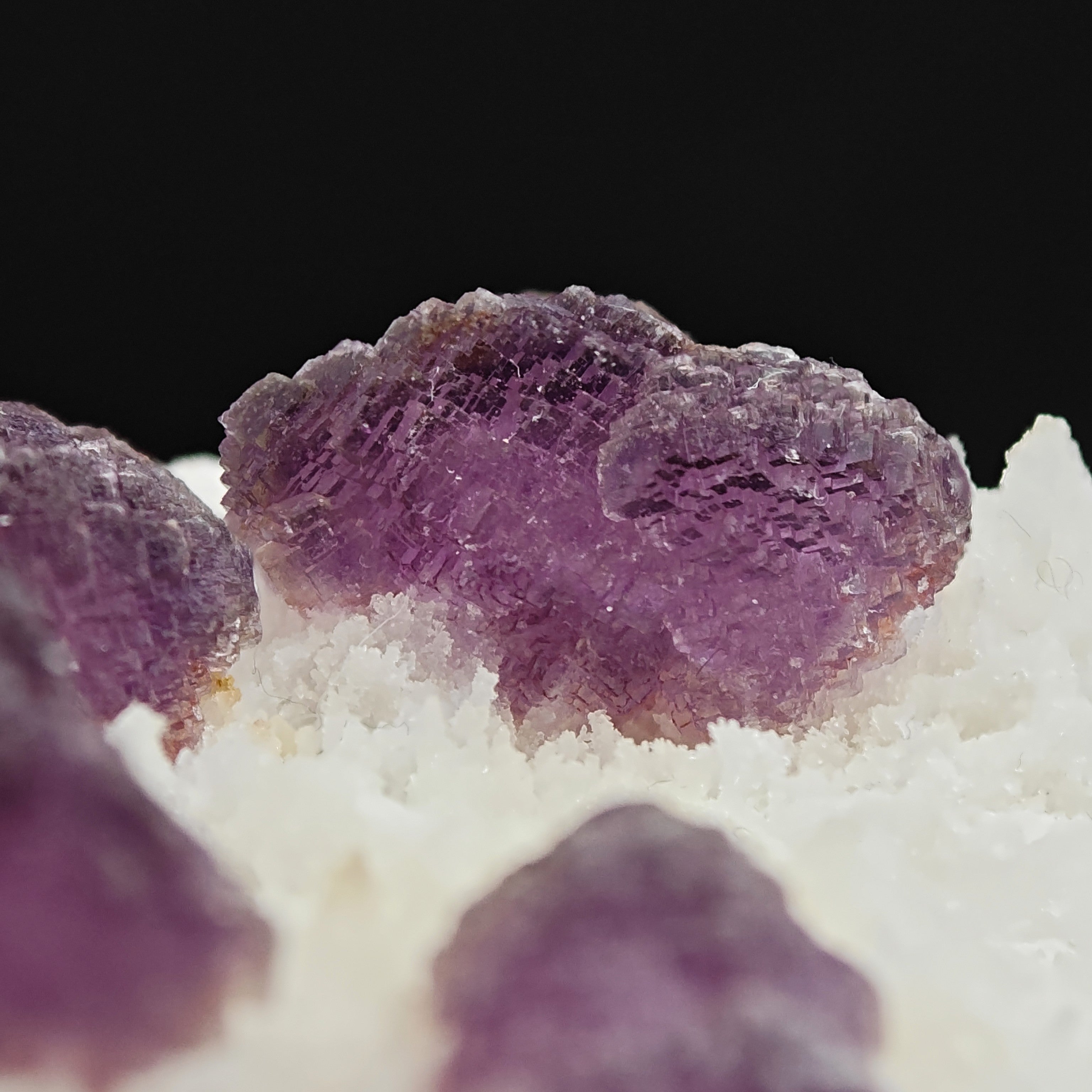 FLUORITE – Purple Sugar-Textured Crystals on Matrix, Durango, Mexico