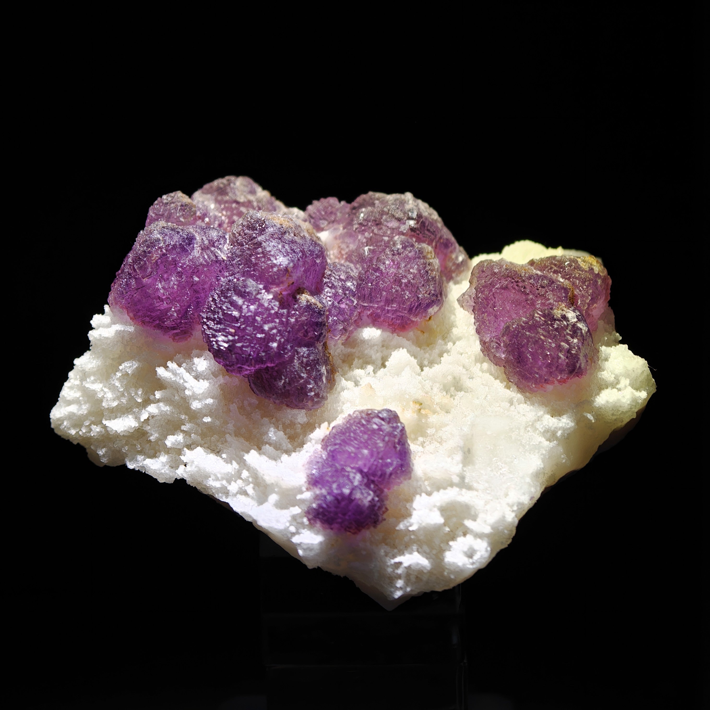 FLUORITE – Purple Sugar-Textured Crystals on Matrix, Durango, Mexico