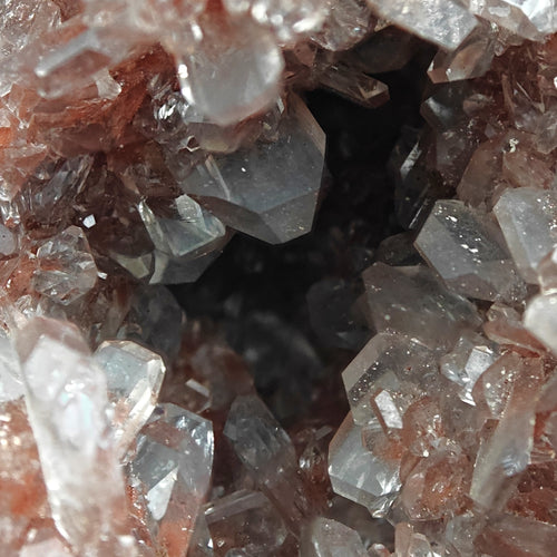 CELESTINE – Gemmy Clear Crystals, Orange Matrix, Beineu-Kyr, Turkmenistan