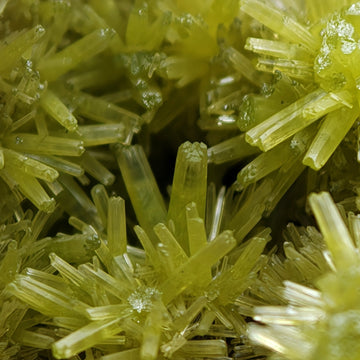 PYROMORPHITE – Vivid Green Crystals on Quartz, Daoping Mine, Guangxi, China
