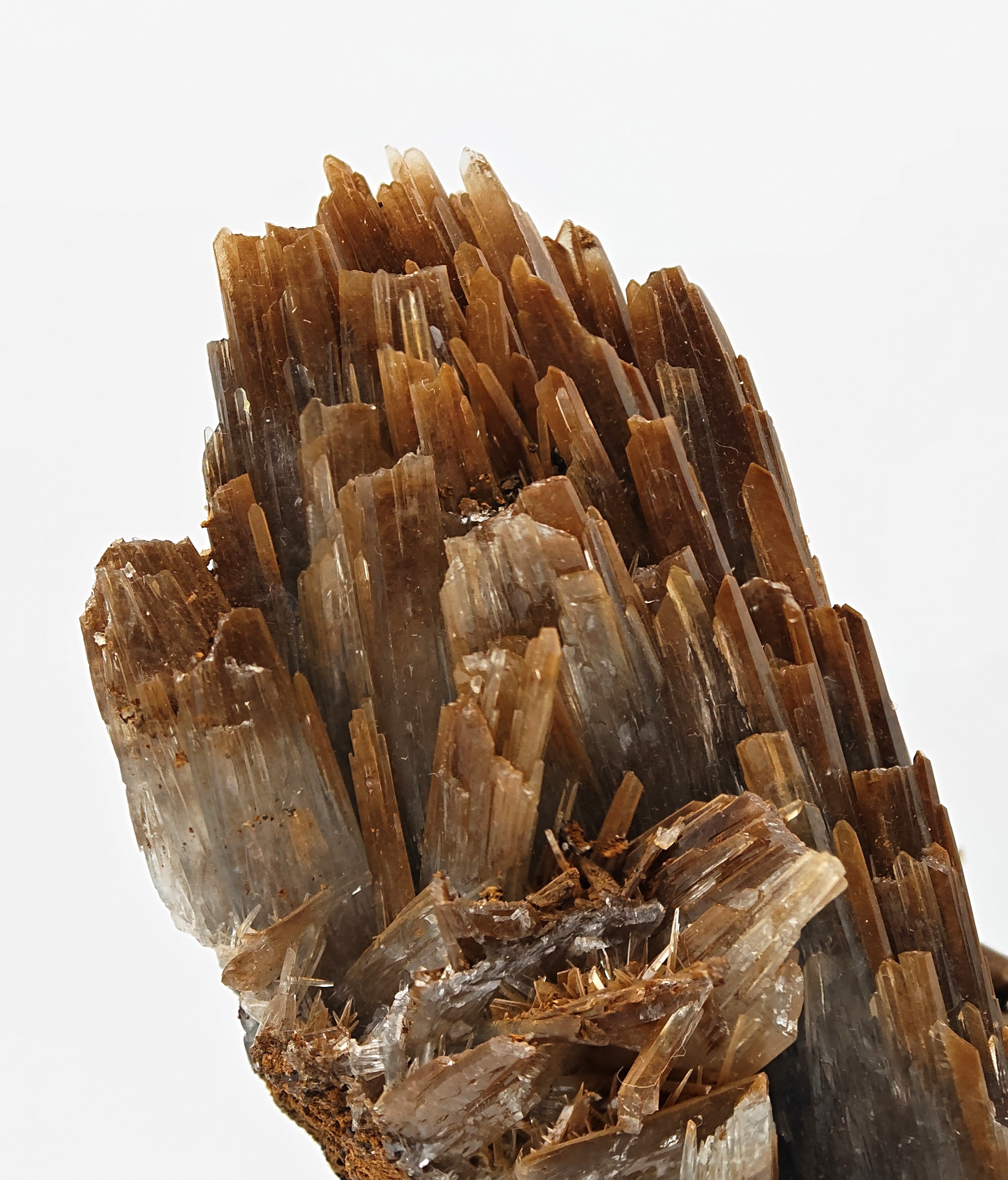 BARYTE – Gray to Orange Gradient Crystals, Jebel Ouichane, Morocco