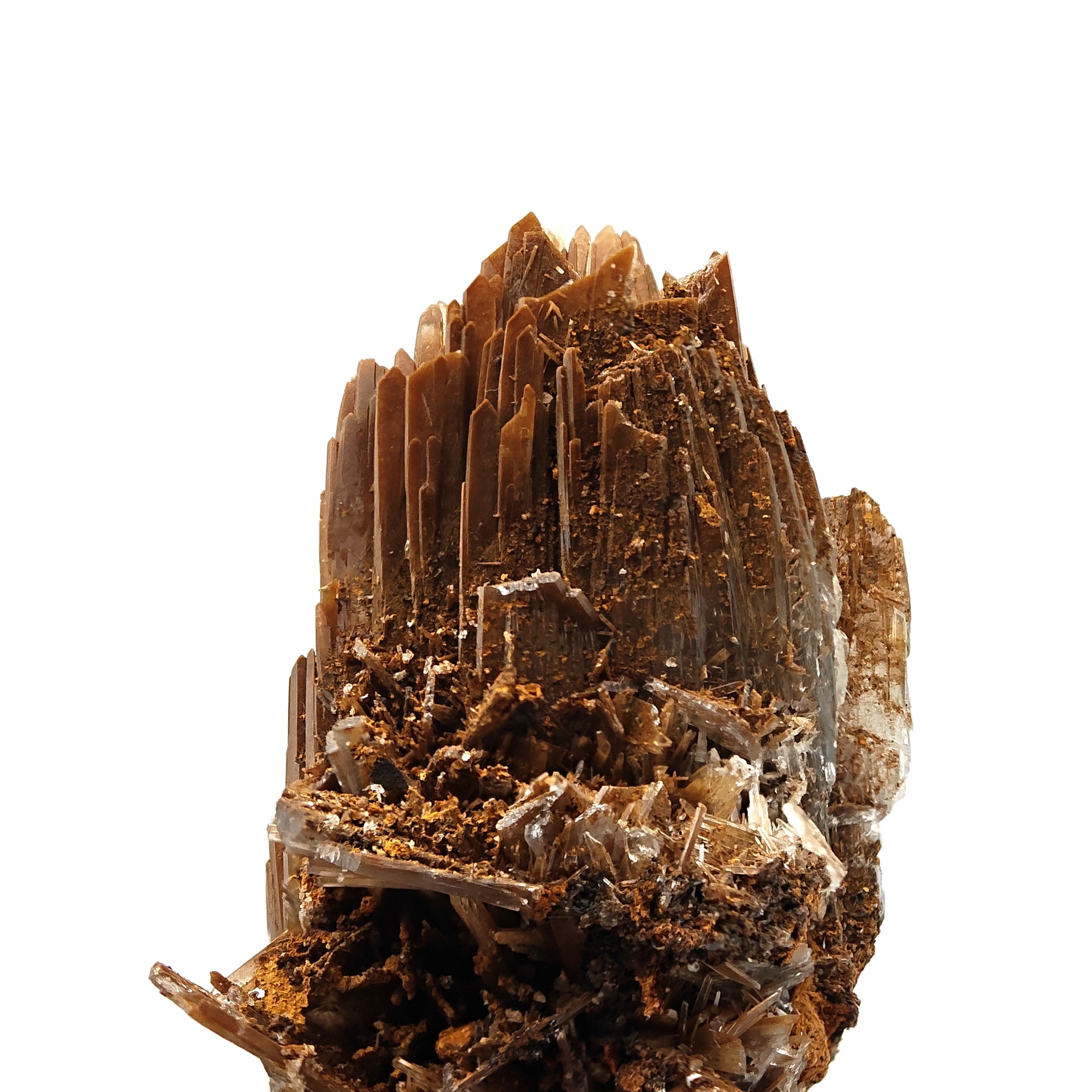 BARYTE – Gray to Orange Gradient Crystals, Jebel Ouichane, Morocco