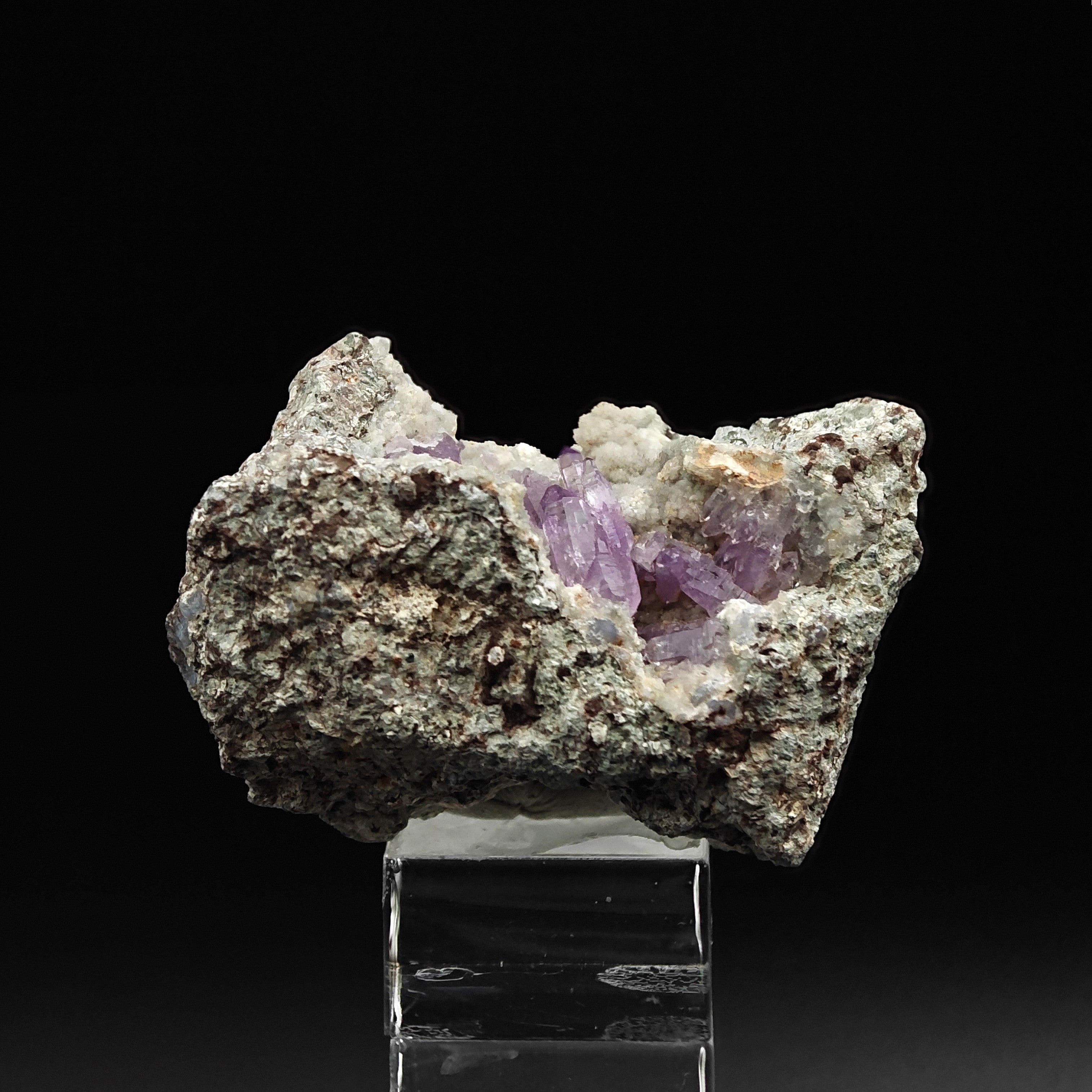 AMETHYST & CALCITE – Scepter & Reverse Scepter Crystals, Osilo, Sardinia, Italy