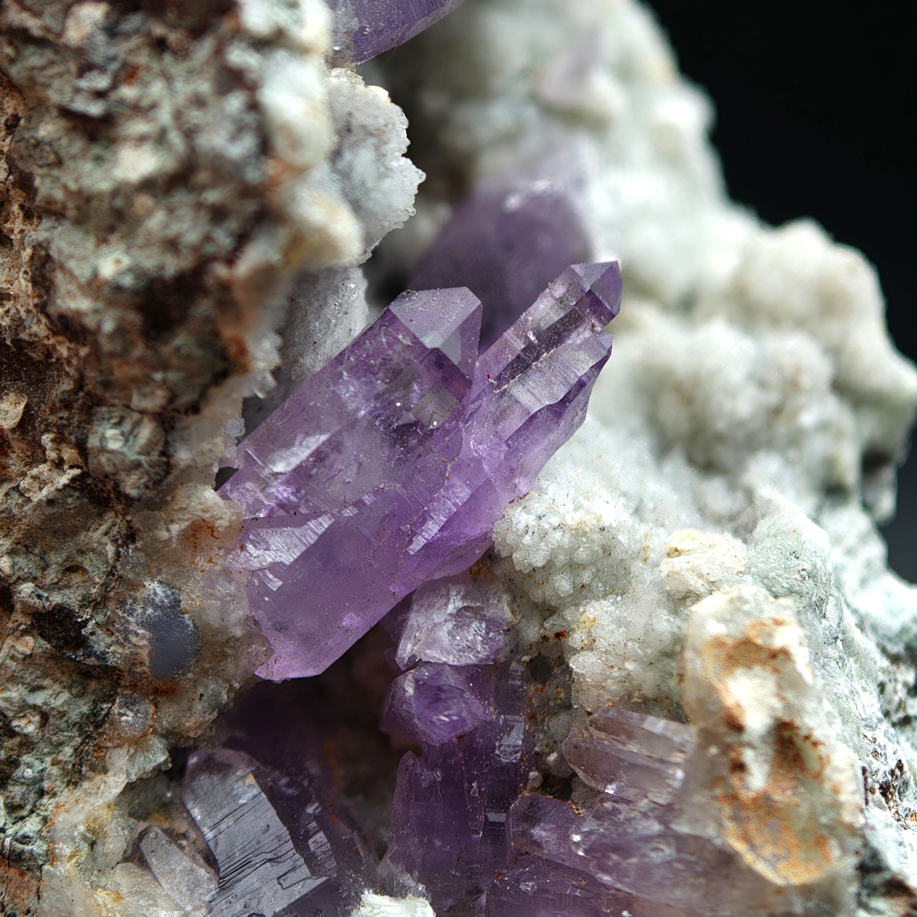 AMETHYST & CALCITE – Scepter & Reverse Scepter Crystals, Osilo, Sardinia, Italy