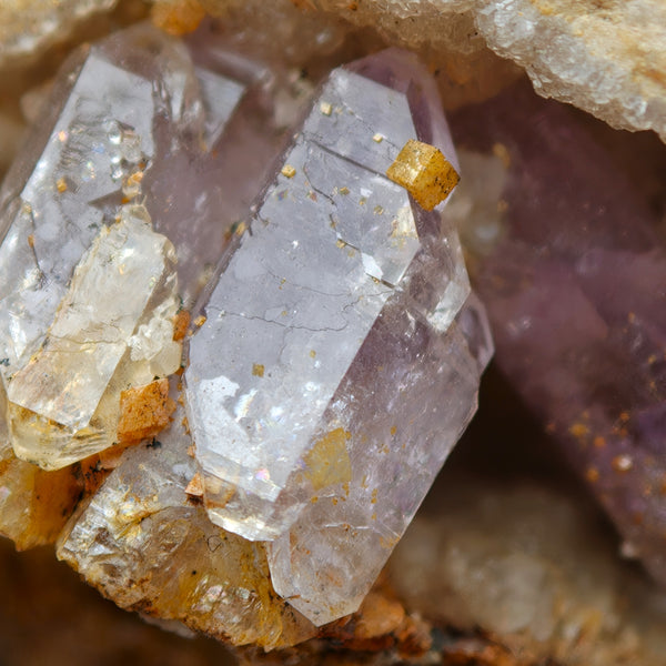 AMETHYST & ANKERITE – Purple Geode on Golden Matrix, Osilo, Sardinia, Italy