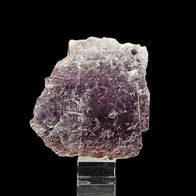 Side view of violet lepidolite mica plate, Minas Gerais, Brazil