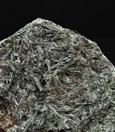 Detail of intersecting bladed actinolite crystals on matrix, Vizze Pass, South Tyrol, Italy