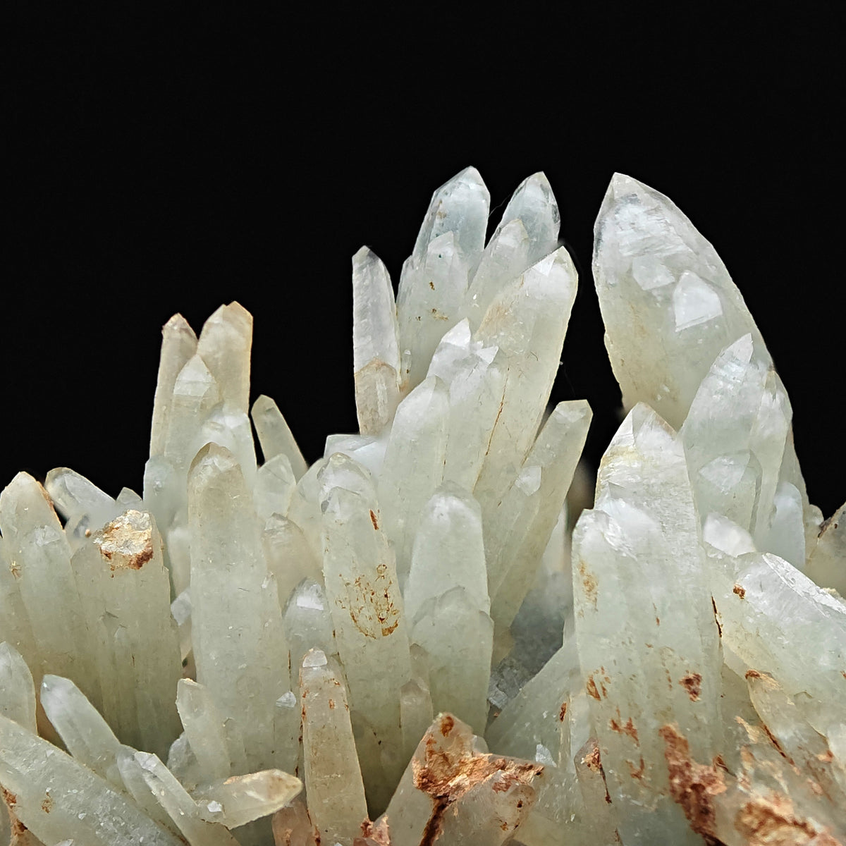 PRASE QUARTZ & HEDENBERGITE – Green Crystals on Matrix, Rio Marina, Italy