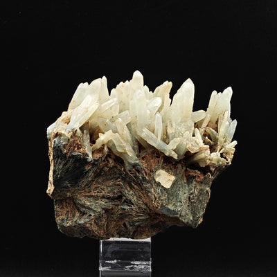 Back view of specimen showing sheaf-like hedenbergite matrix, Rio Marina