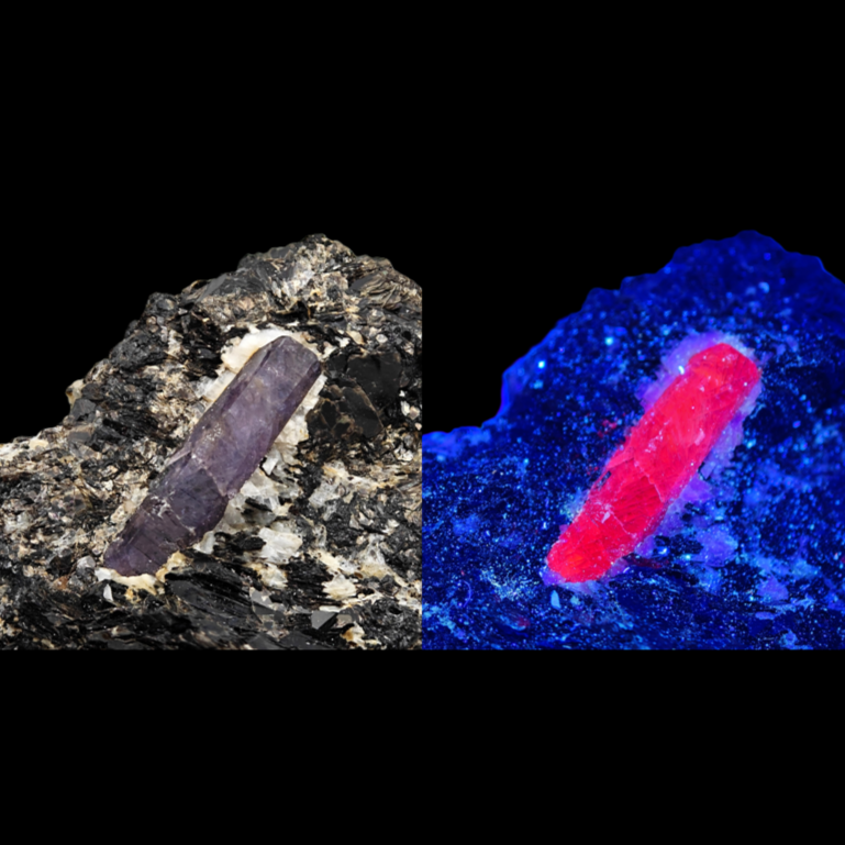 RUBY – Purple CORUNDUM, UV Reactive Crystal from Zazafotsy, Madagascar
