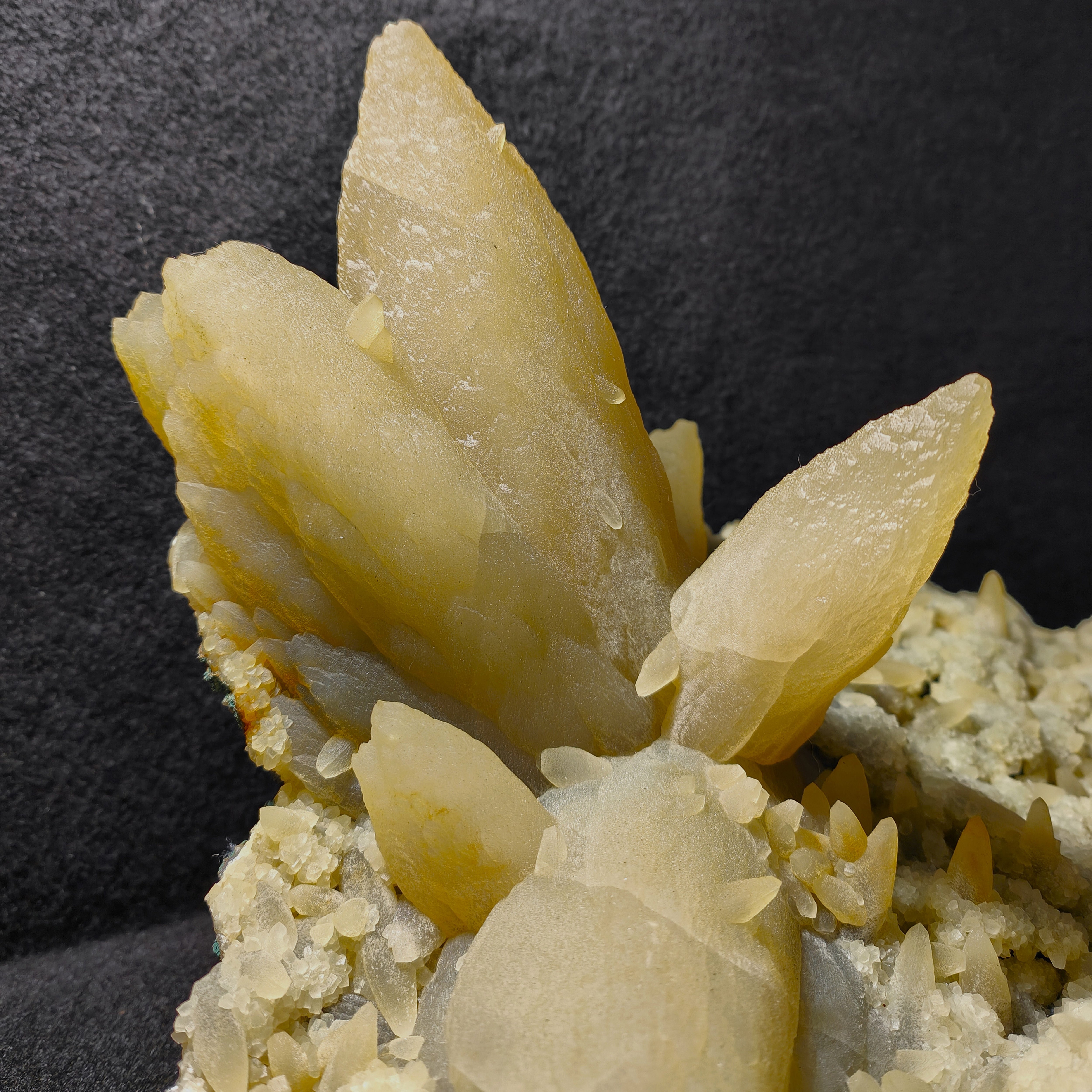 CALCITE – Flower-Shaped Cluster, 100+ UV-Fluorescent Crystals, Iraí, Brazil