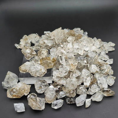 Pile of natural hopper Quartz Diamond crystals from Val Nervia, Liguria, Italy