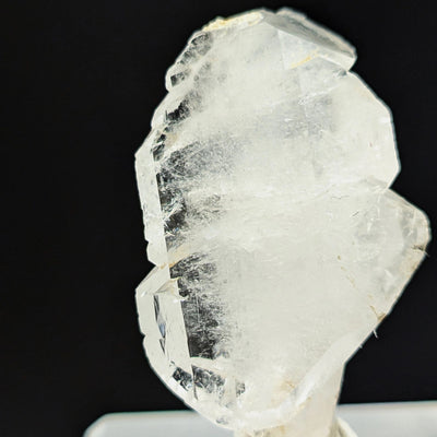 Close-up of Faden Quartz crystal showing internal thread growth structure