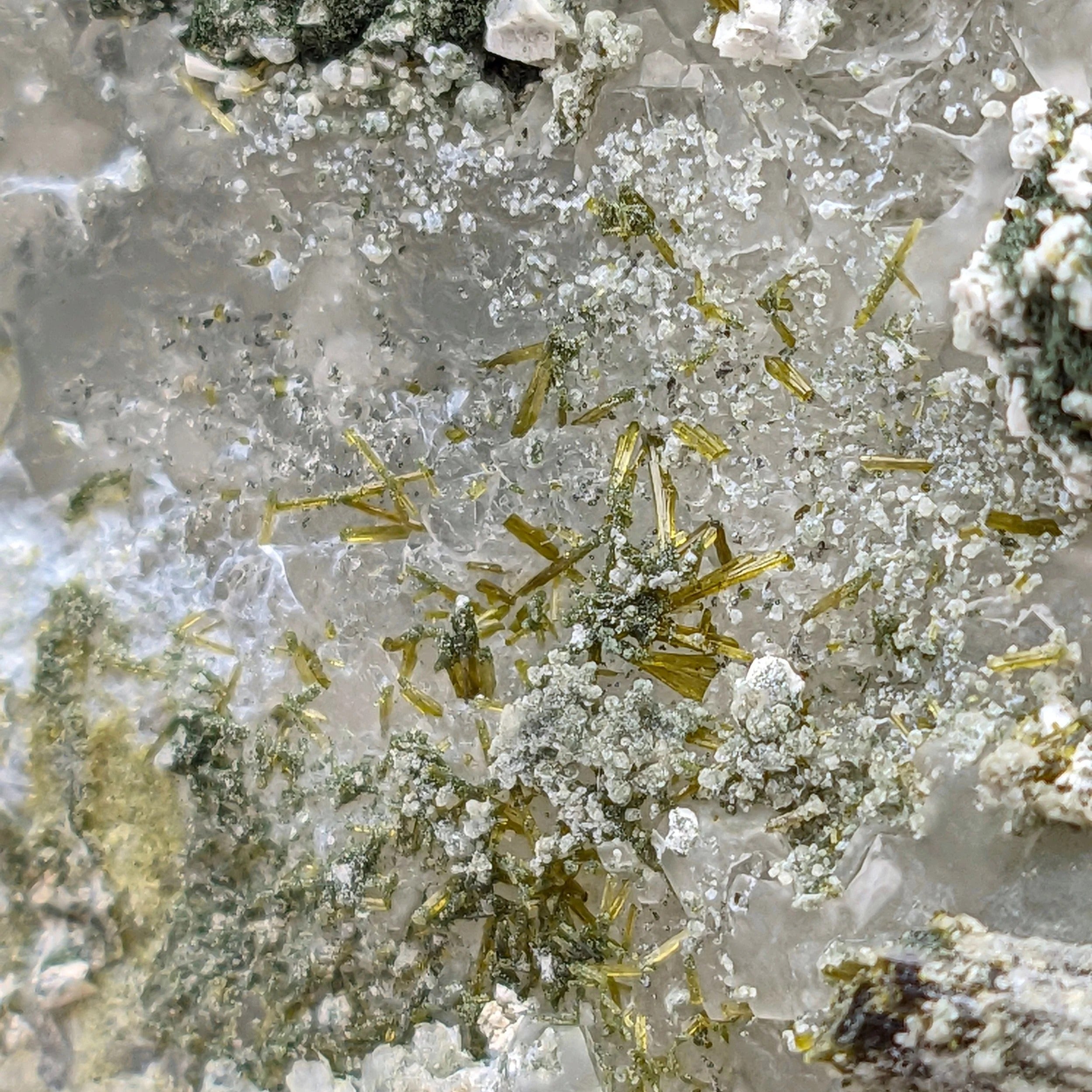 EPIDOTE on QUARTZ – Green Alpine Crystal from Switzerland