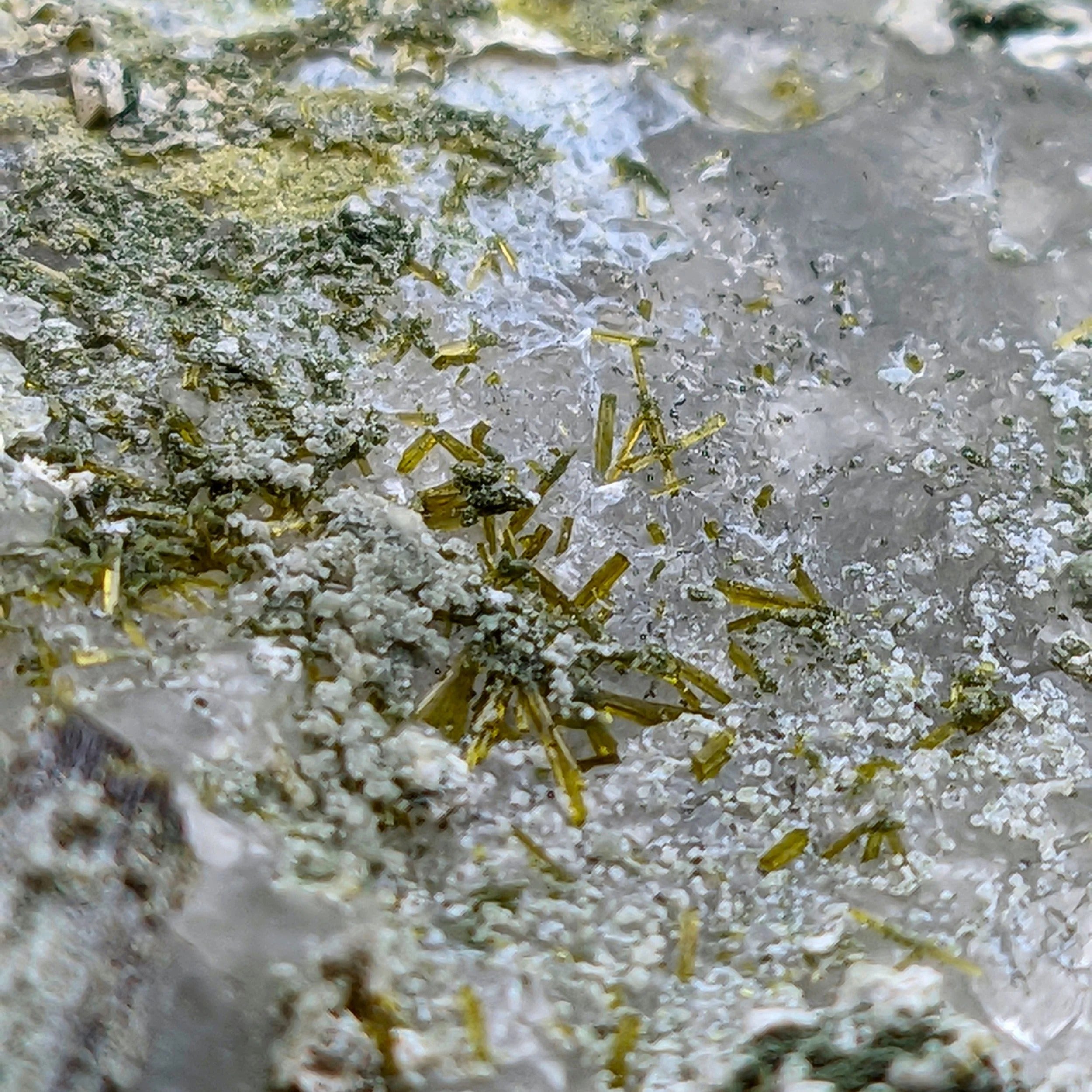 EPIDOTE on QUARTZ – Green Alpine Crystal from Switzerland