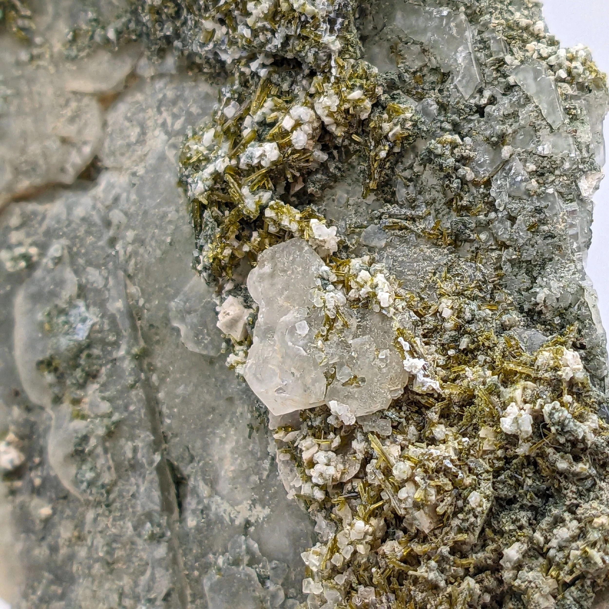 EPIDOTE on QUARTZ – Green Alpine Crystal from Switzerland